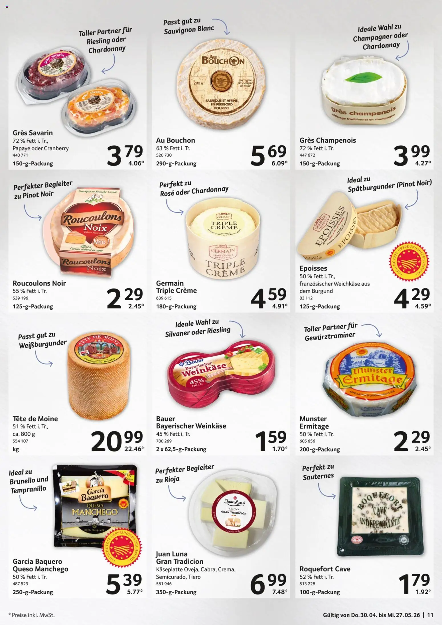 Selgros Weinkatalog – gültig ab 30.04.2026 | Seite: 11 | Produkte: Creme