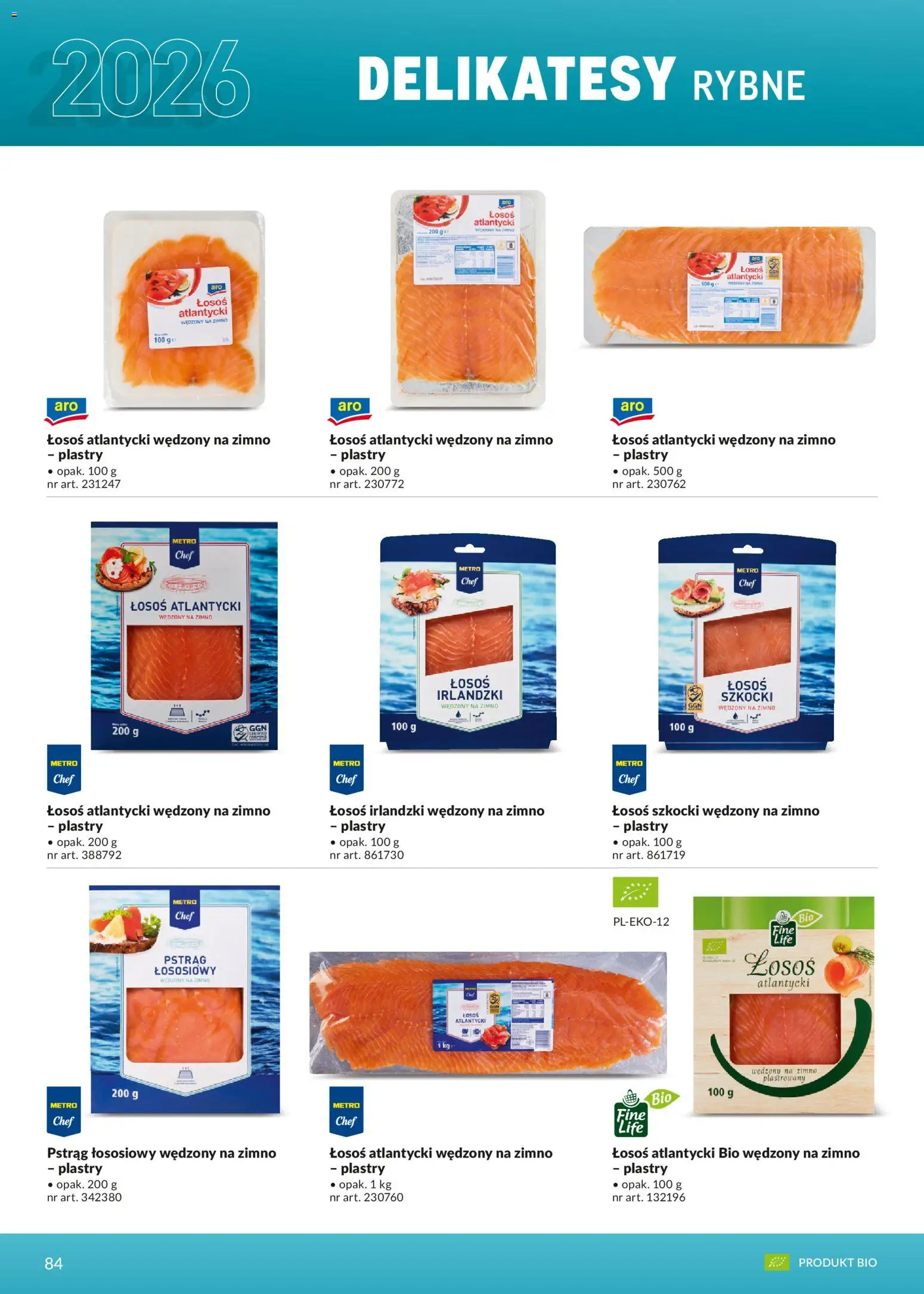 Makro Gazetka - Ultra fresh od 01.03.2026 | Strona: 84 | Produkty: Łosoś atlantycki, Pstrąg, Pstrąg łososiowy, Łosoś