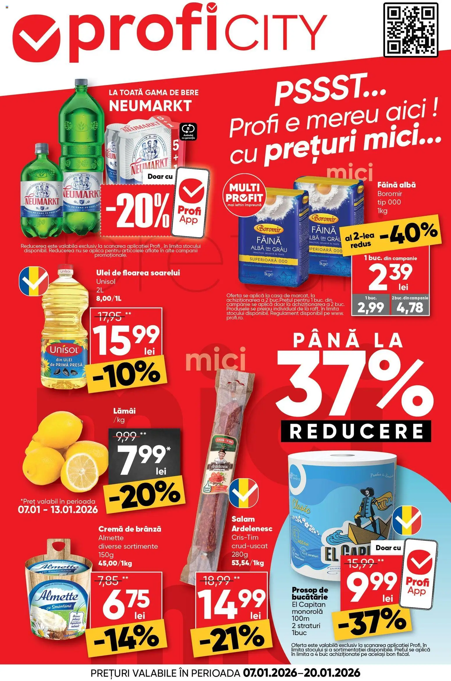 Noul catalog Profi – valabil de la 07.01.2026 | Pagină: 1 | Produse: Bucătărie, Brânză, Smântână, Bant