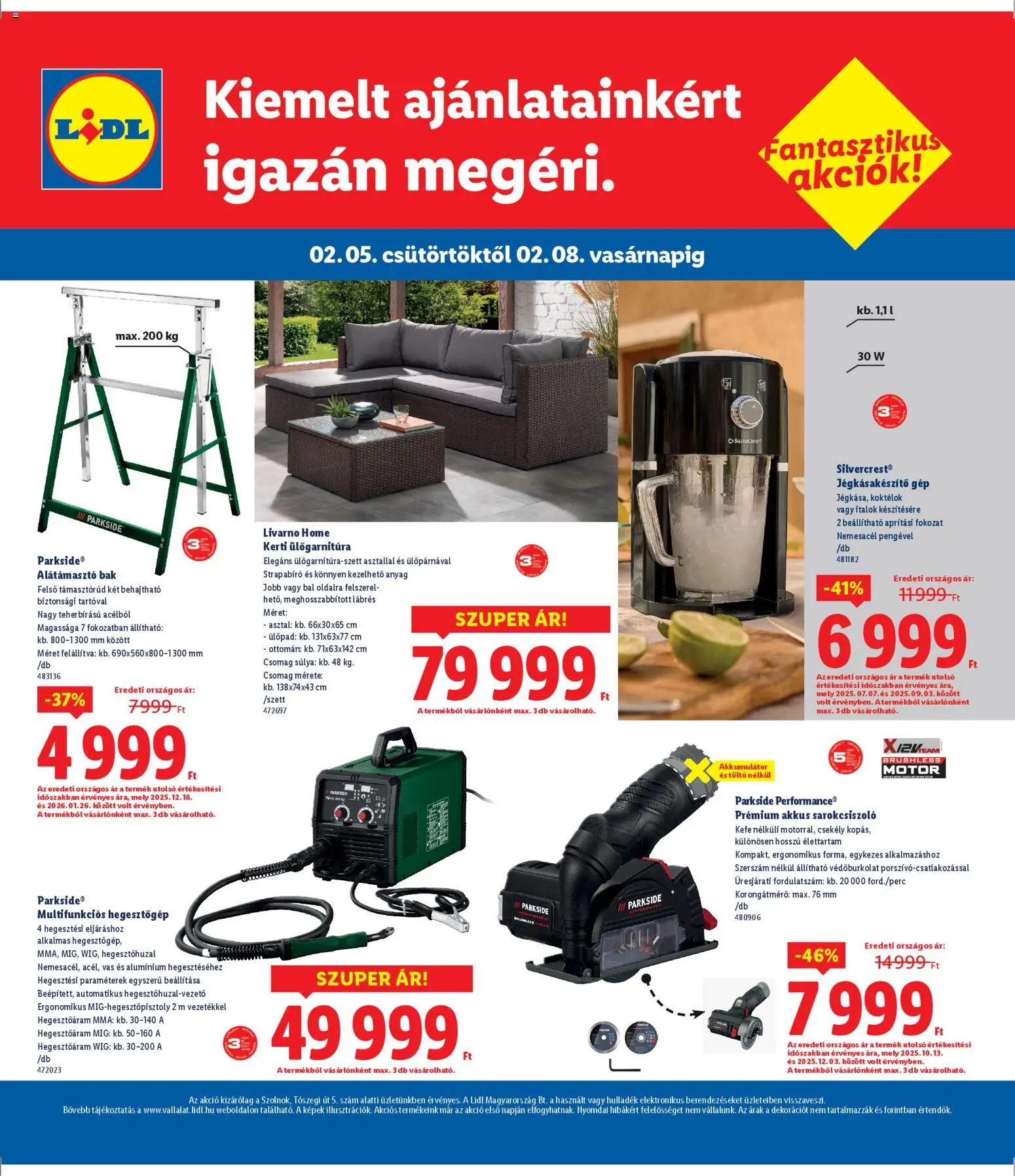Lidl akciós ujság - amely érvényes a következő dátumtól: 05.02.2026 | Oldal: 4 | Termékek: Parkside, Sarokcsiszoló, Akkumulátor, Kefe
