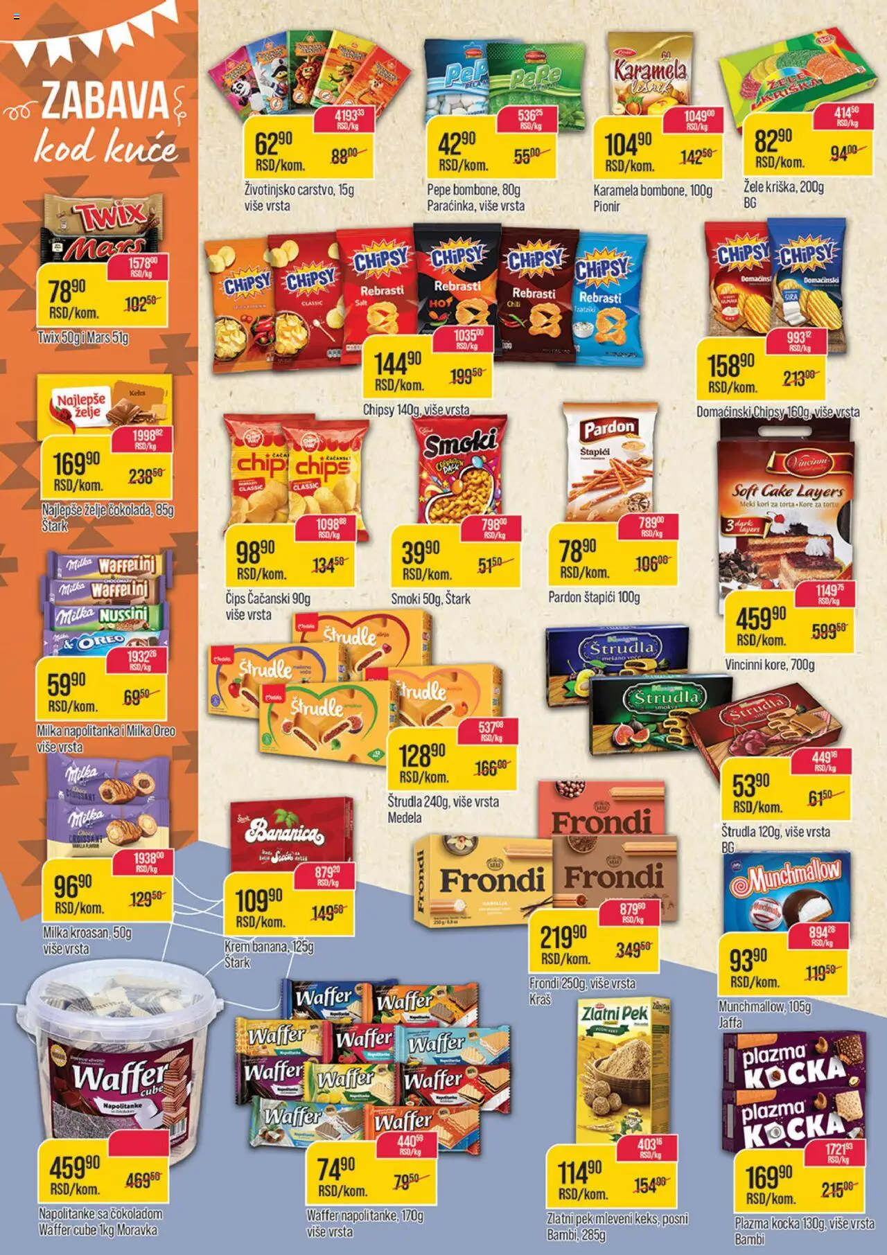 Zlatan Trag katalog - važi od 13.08.2025 | Strana: 8 | Proizvode: Čips, Munchmallow, Štrudla, Napolitanke
