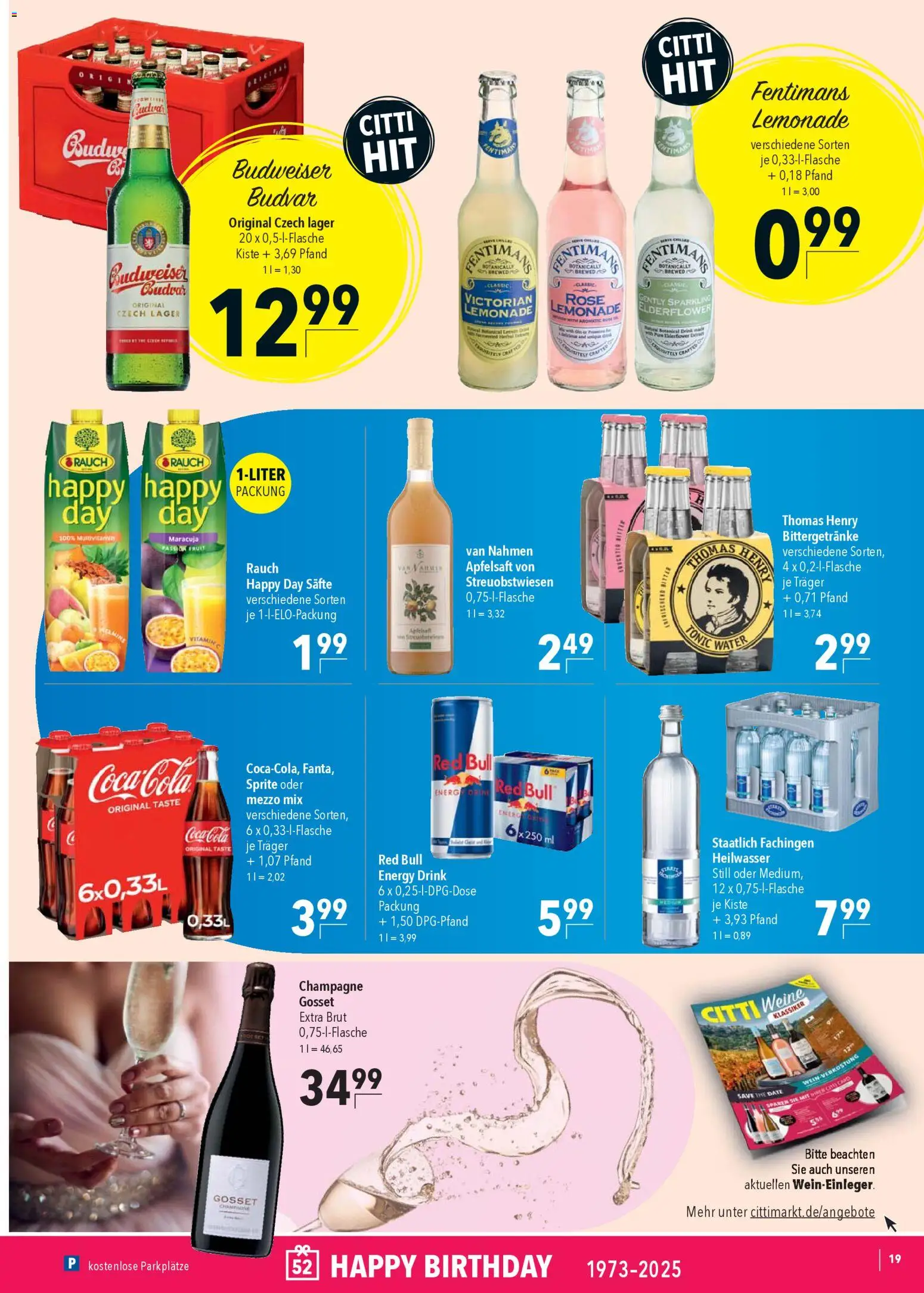 CITTI Markt Prospekt 	 – gültig ab 05.11.2025 | Seite: 19 | Produkte: Mezzo mix, Coca cola, Energy, Apfelsaft
