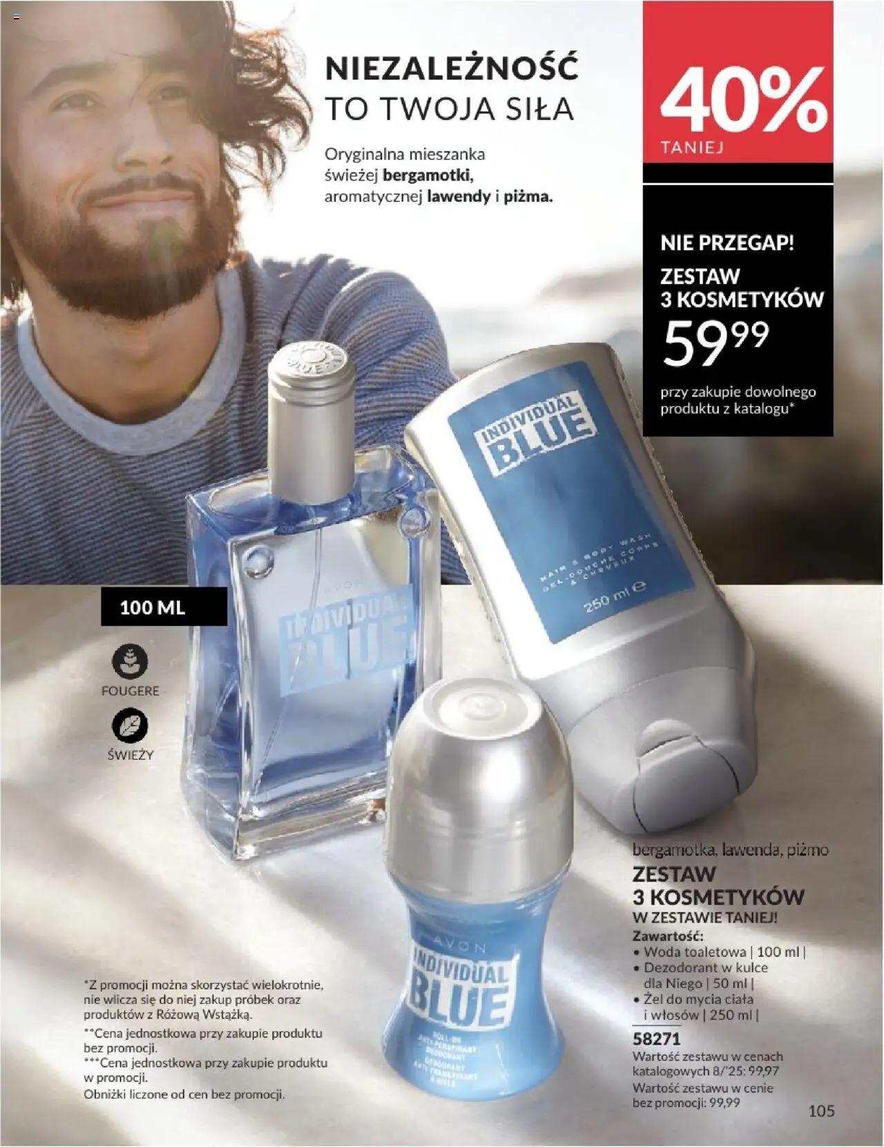Avon Katalog 08 2025 od 01.08.2025 | Strona: 105 | Produkty: Woda toaletowa, Dezodorant, Woda
