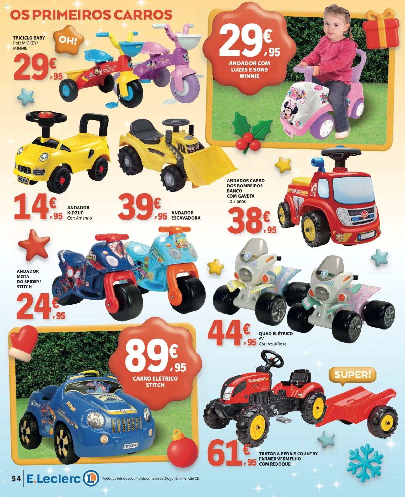 E.Leclerc Brinquedos de Natal │ válido de 11.11.2025 | Página: 54 | Produtos: Banco, Pedais