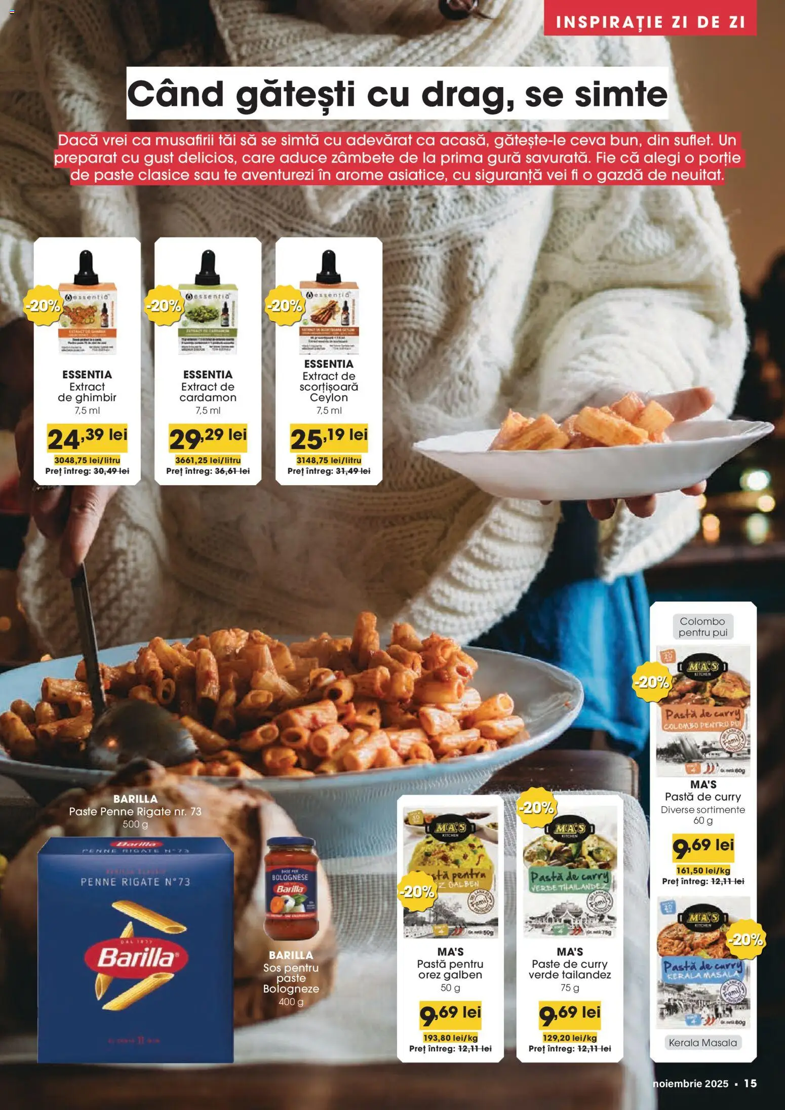 Noul catalog Mega Image – valabil de la 30.10.2025 | Pagină: 15 | Produse: Hacıyatmaz Kedi Oyuncağı, Orez, Paste, Sos