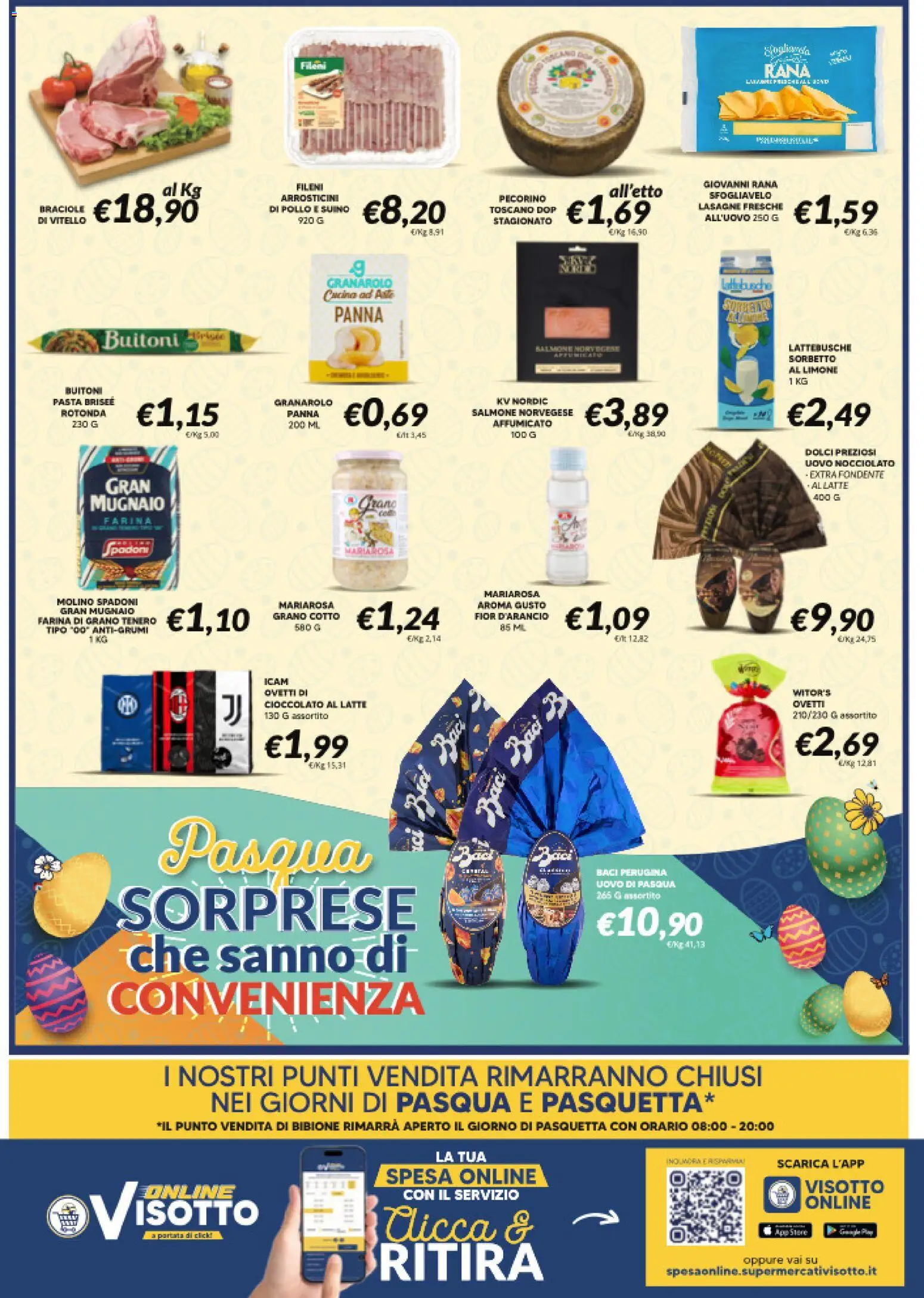 Volantino Visotto del 20.03.2026 | Pagina: 8 | Prodotti: Pasta, Vitello, Arrosticini, Pecorino