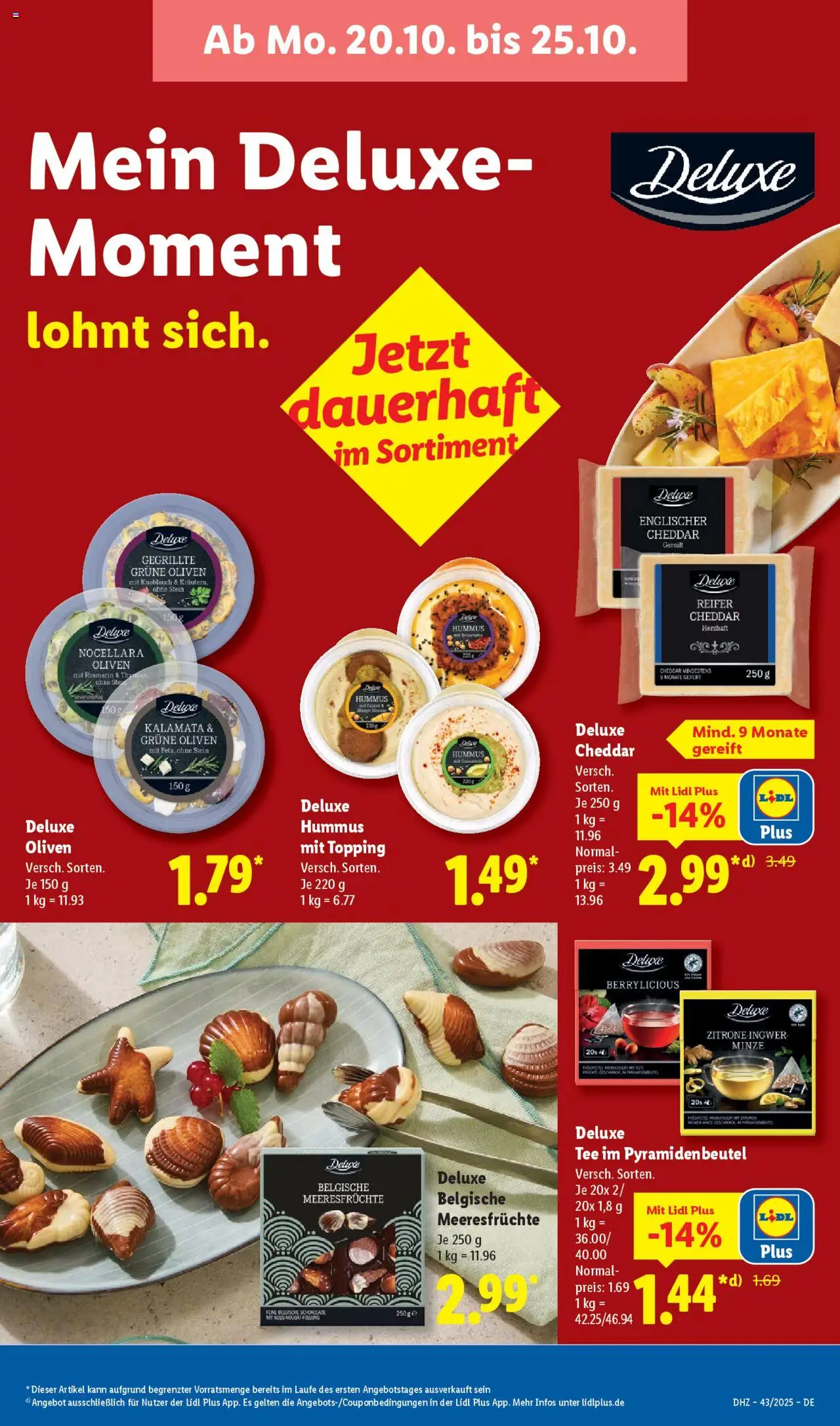 Lidl Prospekt Kornwestheim – gültig ab 20.10.2025 | Seite: 21 | Produkte: Schokolade, Zitrone, Knoblauch, Tee