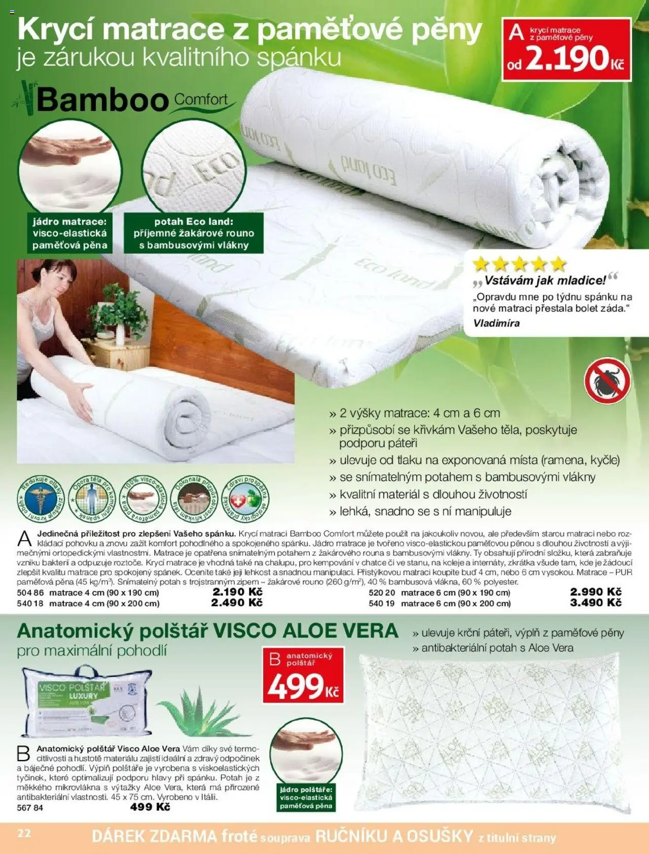 Decodoma katalog Vánoce 2025 od 09.10.2025 | Strana: 22 | Produkty: Osušky, Kolo, Matrace, Polštář