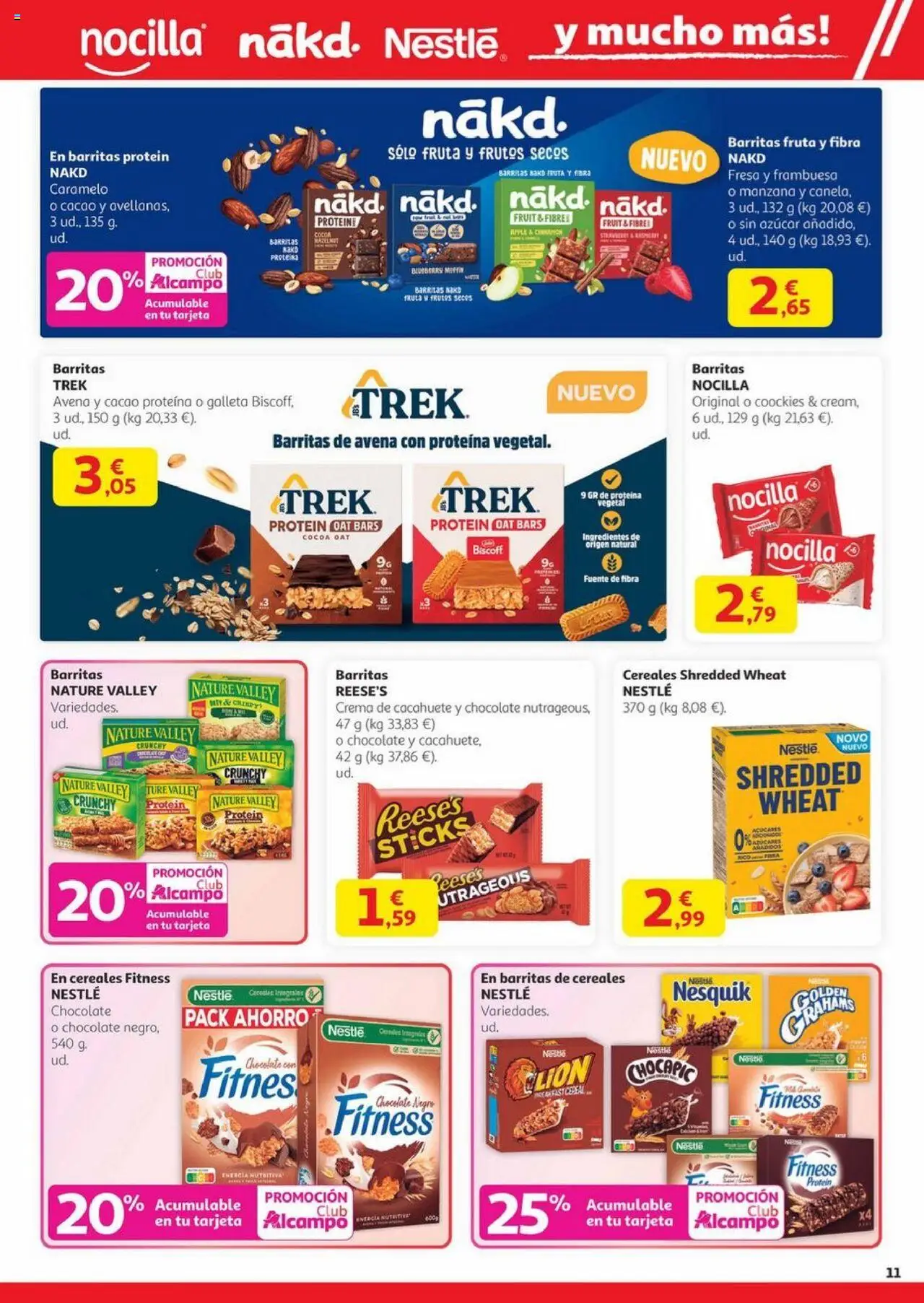 Alcampo - Canarias │ válido desde el 23.10.2025 | Página: 11 | Productos: Chocolate, Cereales, Crema, Apple