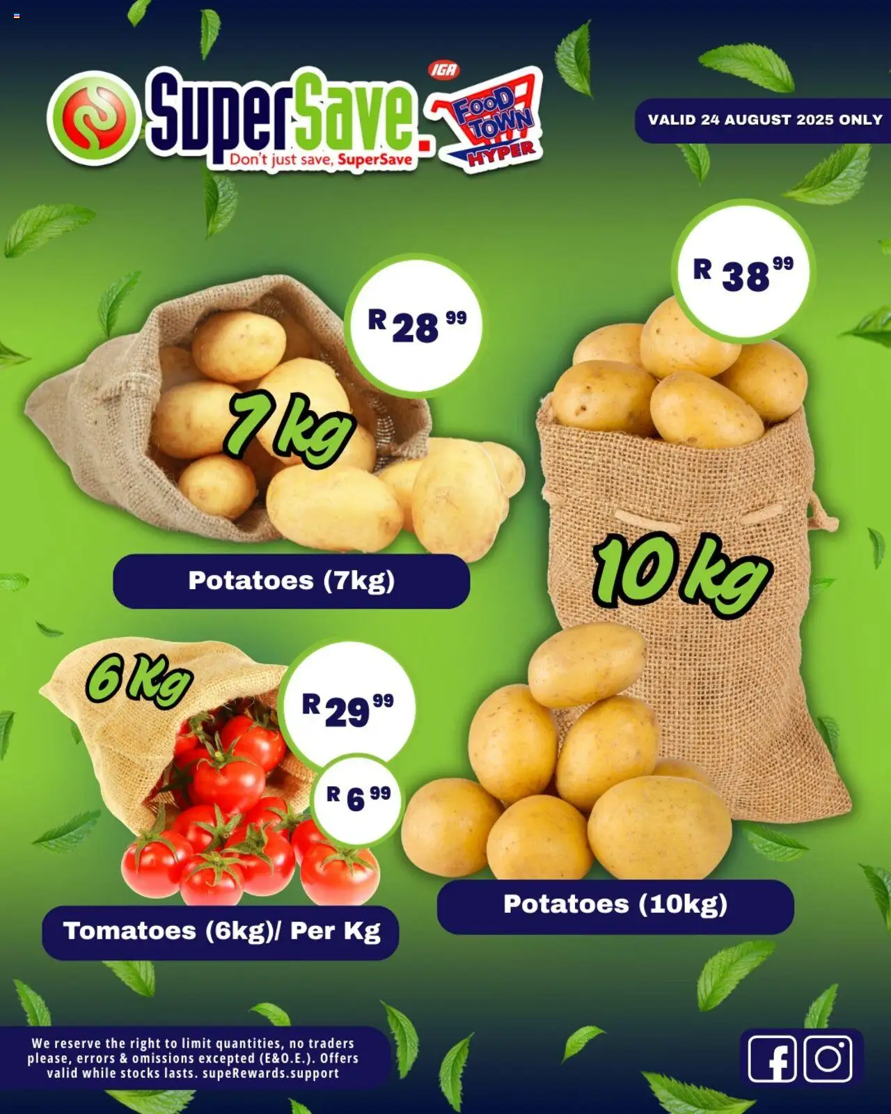 Super Save Sunday Specials │ valid from 24.08.2025 | Page: 9 | Products: Tomatoes, Potatoes