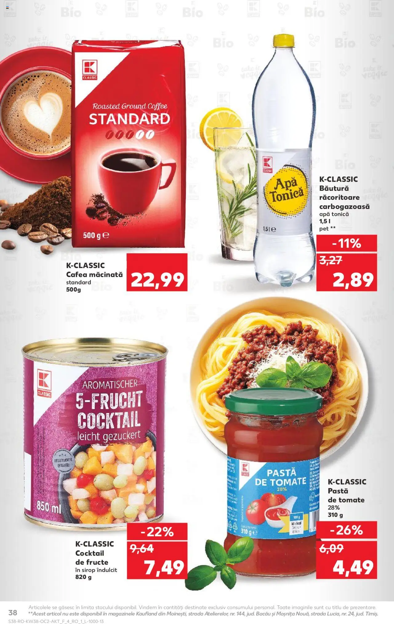 Noul catalog Kaufland – valabil de la 17.09.2025 | Pagină: 38 | Produse: Cafea, Cocktail, Sirop, Apă