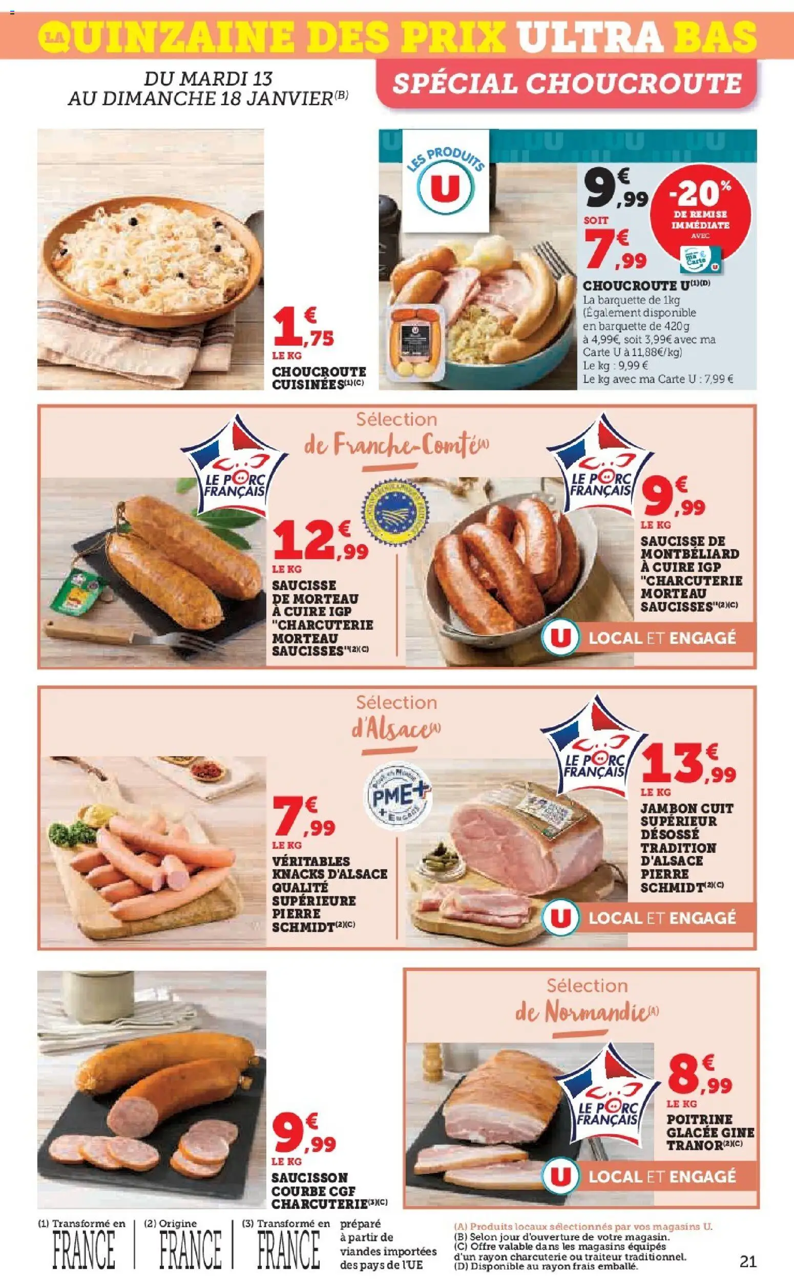 {H1} | Page: 21 | Produits: Saucisson, Jambon, Saucisse, Porc