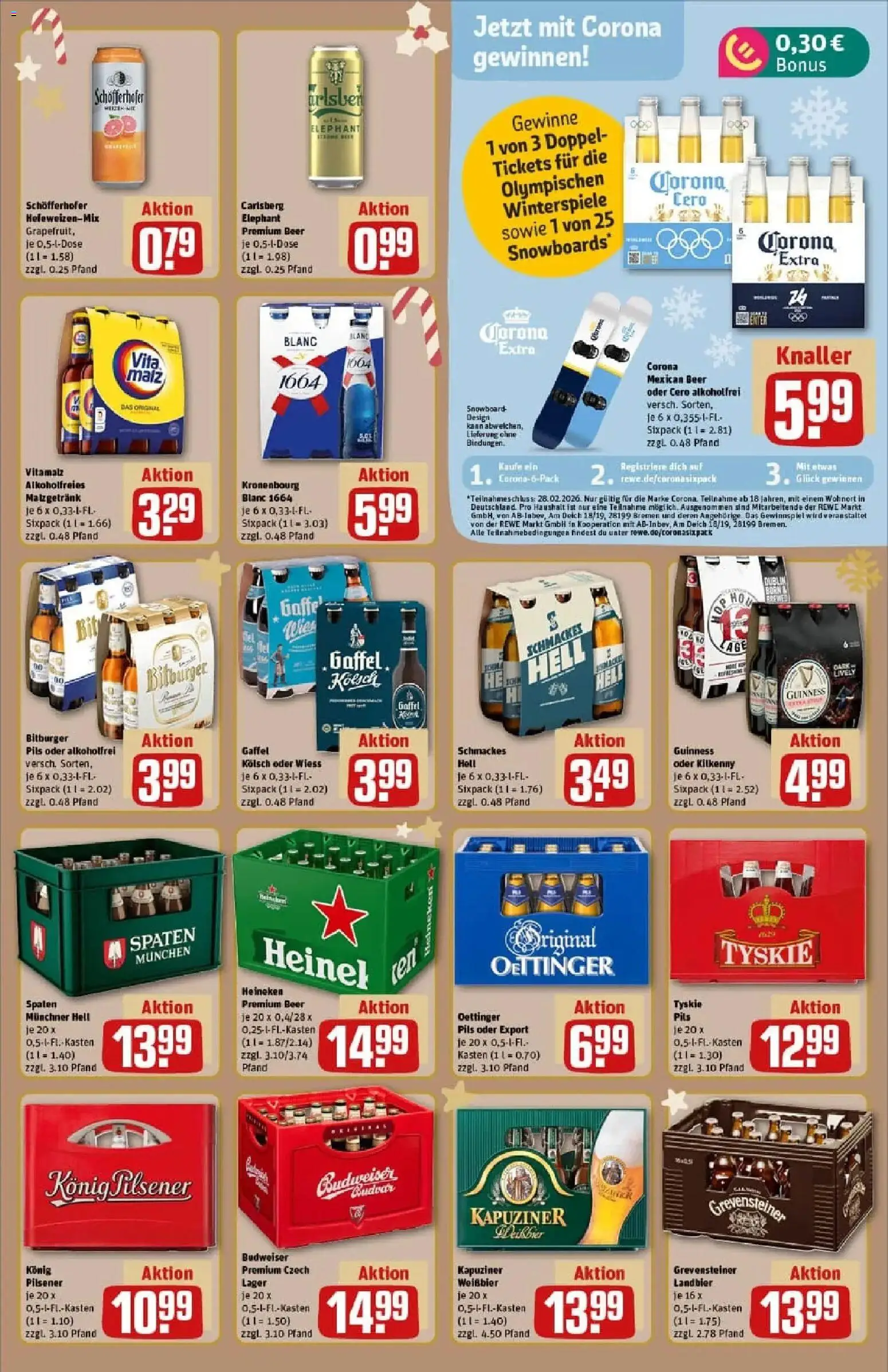 Rewe prospekt Köln / Bickendorf	 – gültig ab 23.11.2025 | Seite: 21 | Produkte: Tyskie, Bier, Oettinger, Grapefruit