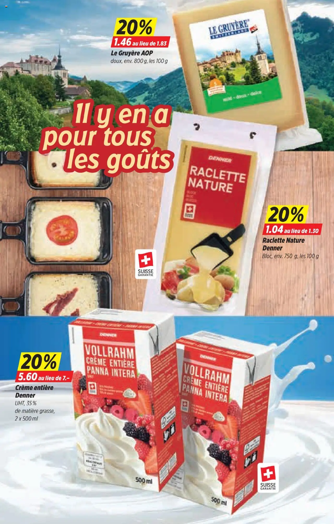 Denner Aktionen FR – gültig ab 14.10.2025 | Seite: 8 | Produkte: Raclette, Creme
