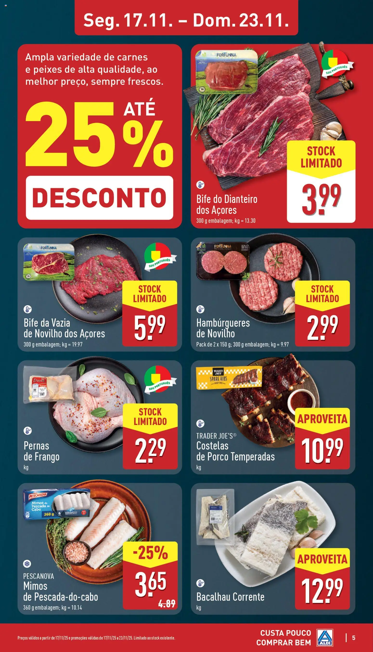Aldi folheto │ válido de 17.11.2025 | Página: 5 | Produtos: Cabo, Bacalhau, Pescada, Pescada do cabo