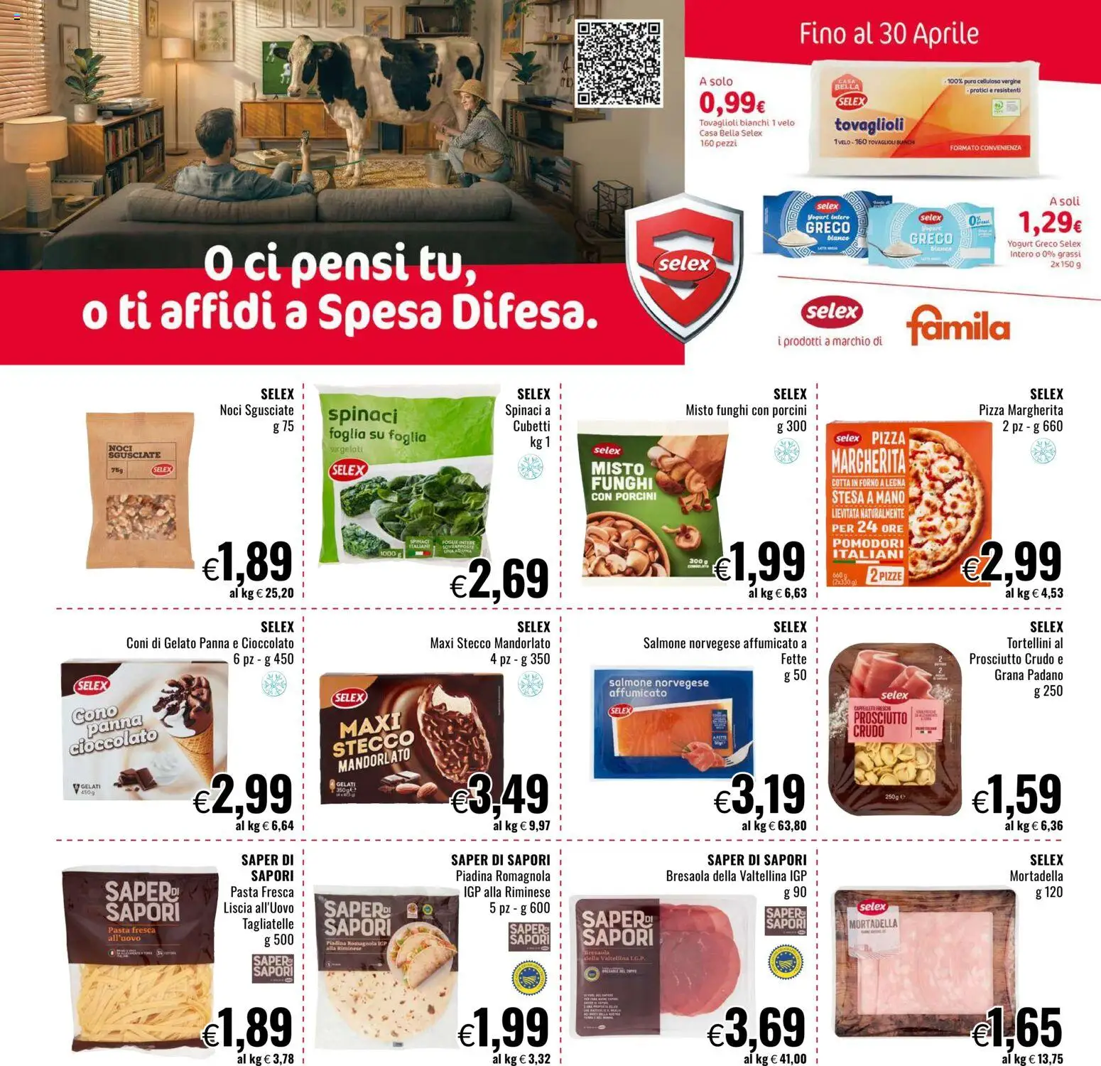 Volantino Famila del 09.04.2026 | Pagina: 20 | Prodotti: Yogurt, Salmone, Spinaci, Forno