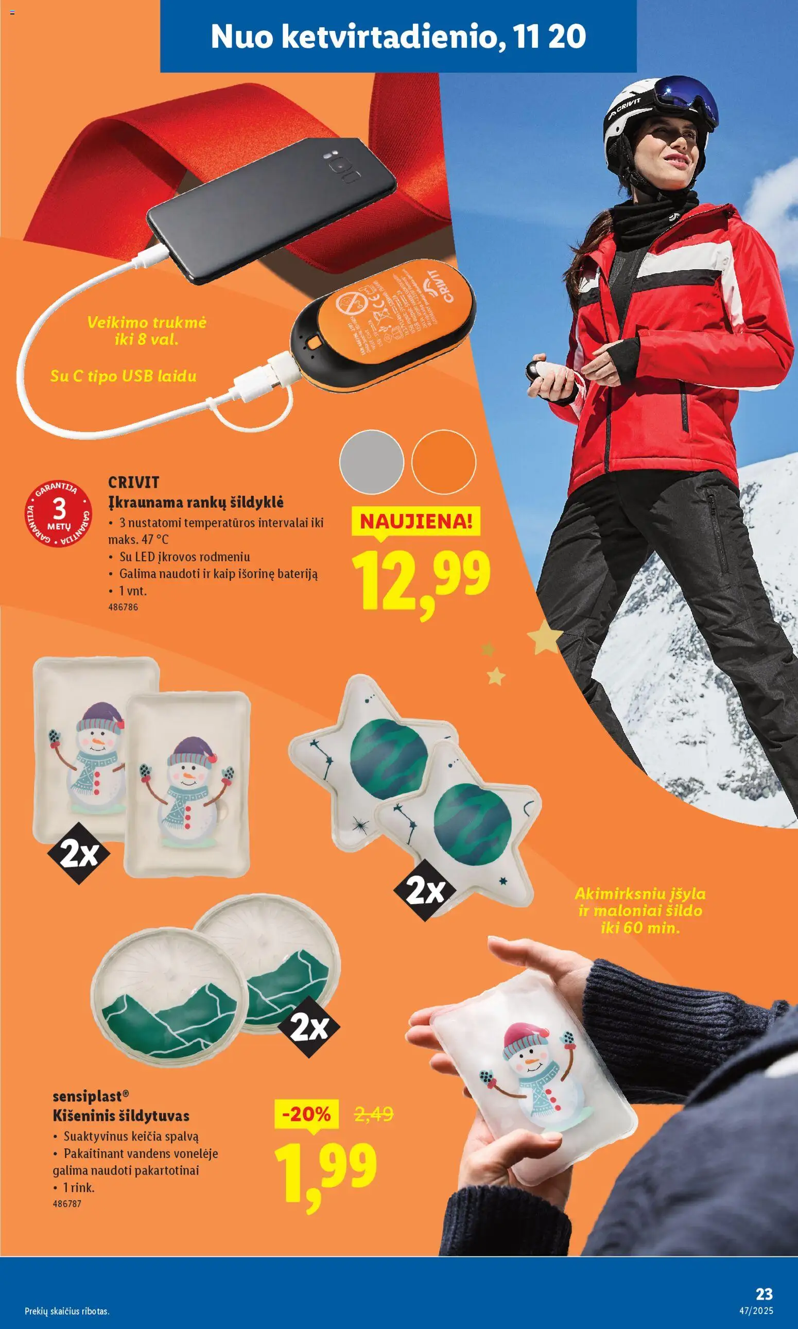 LIDL akcijos nuo 17.11.2025 | Puslapis: 23 | Prekių: Baterija, USB