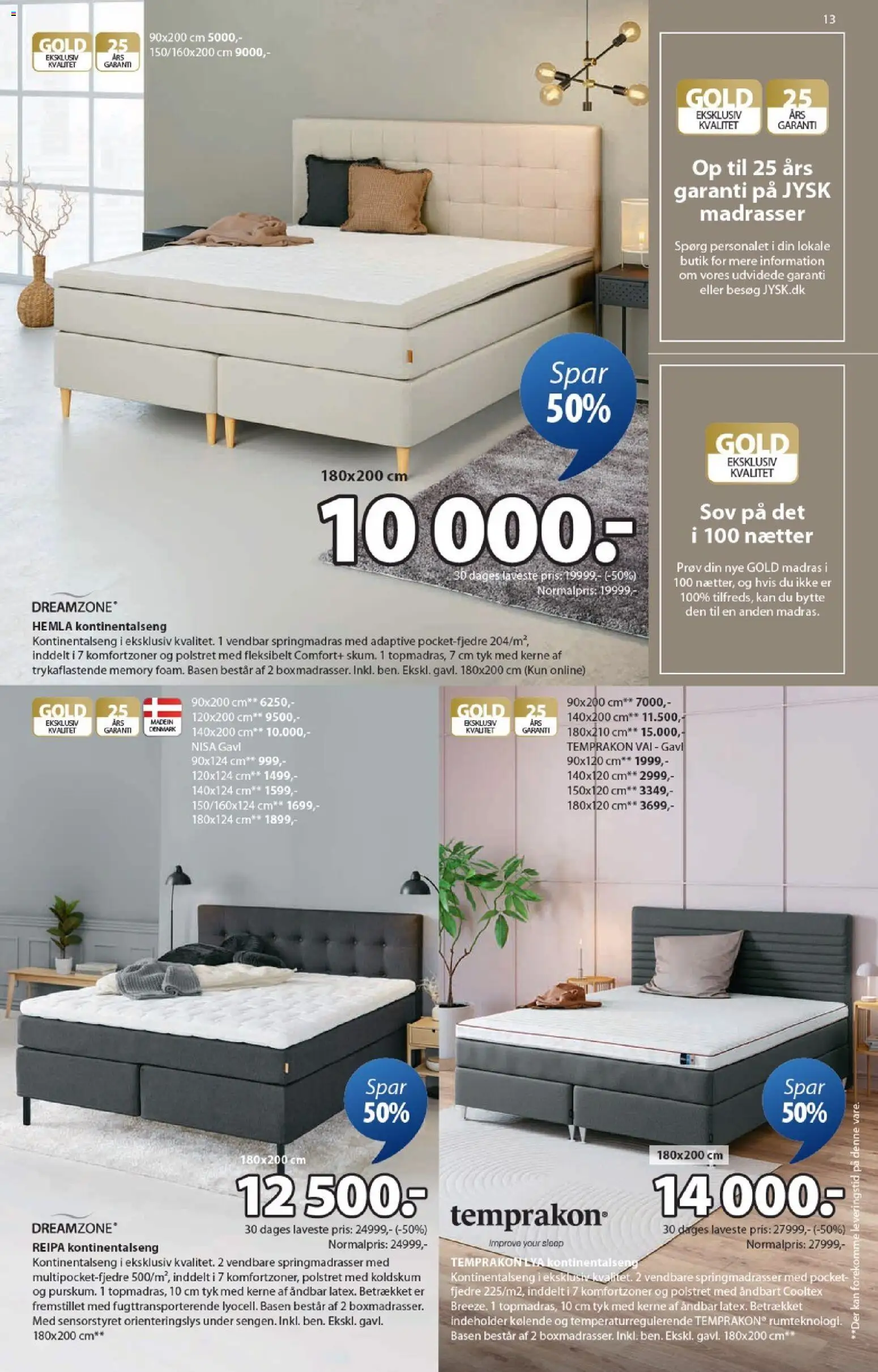 JYSK tilbudsavis – gyldig fra 13.02.2026 | Side: 13 | Produkter: Madras