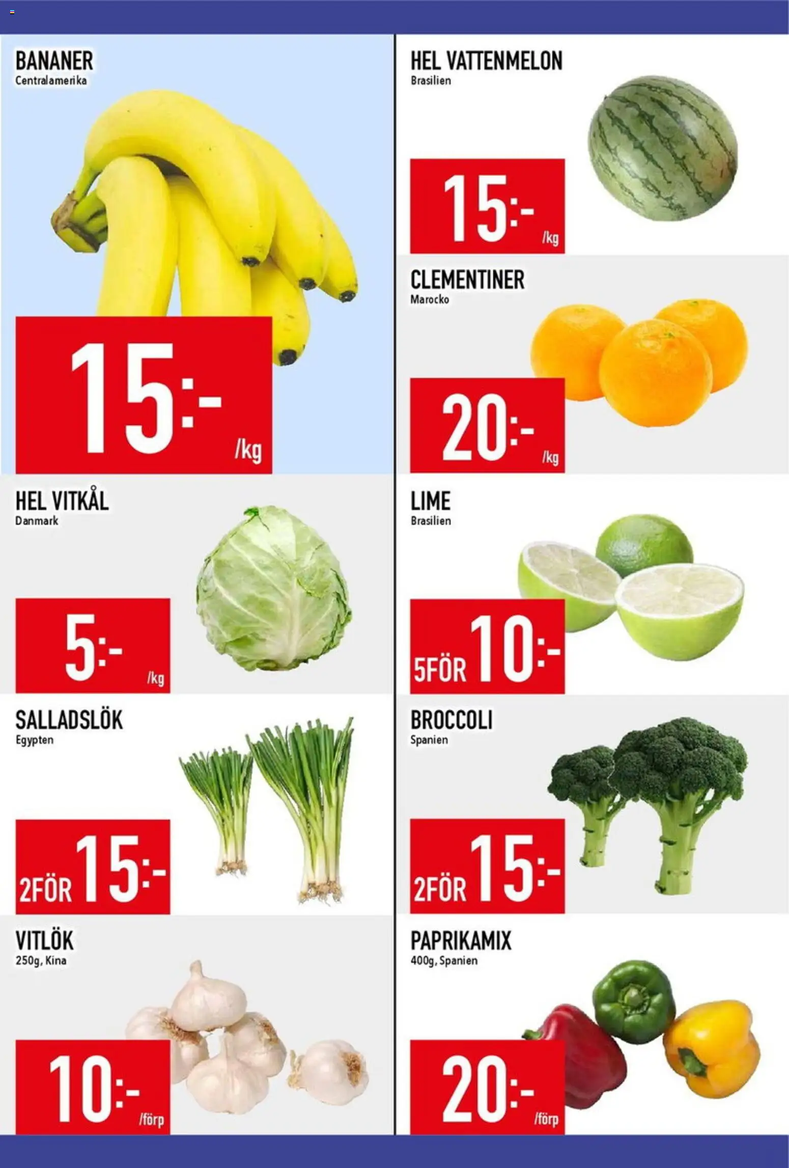 Matdax reklamblad aktuell från 13.04.2026 | Sida: 6 | Produkter: Vitkål, Bananer, Salladslök, Broccoli