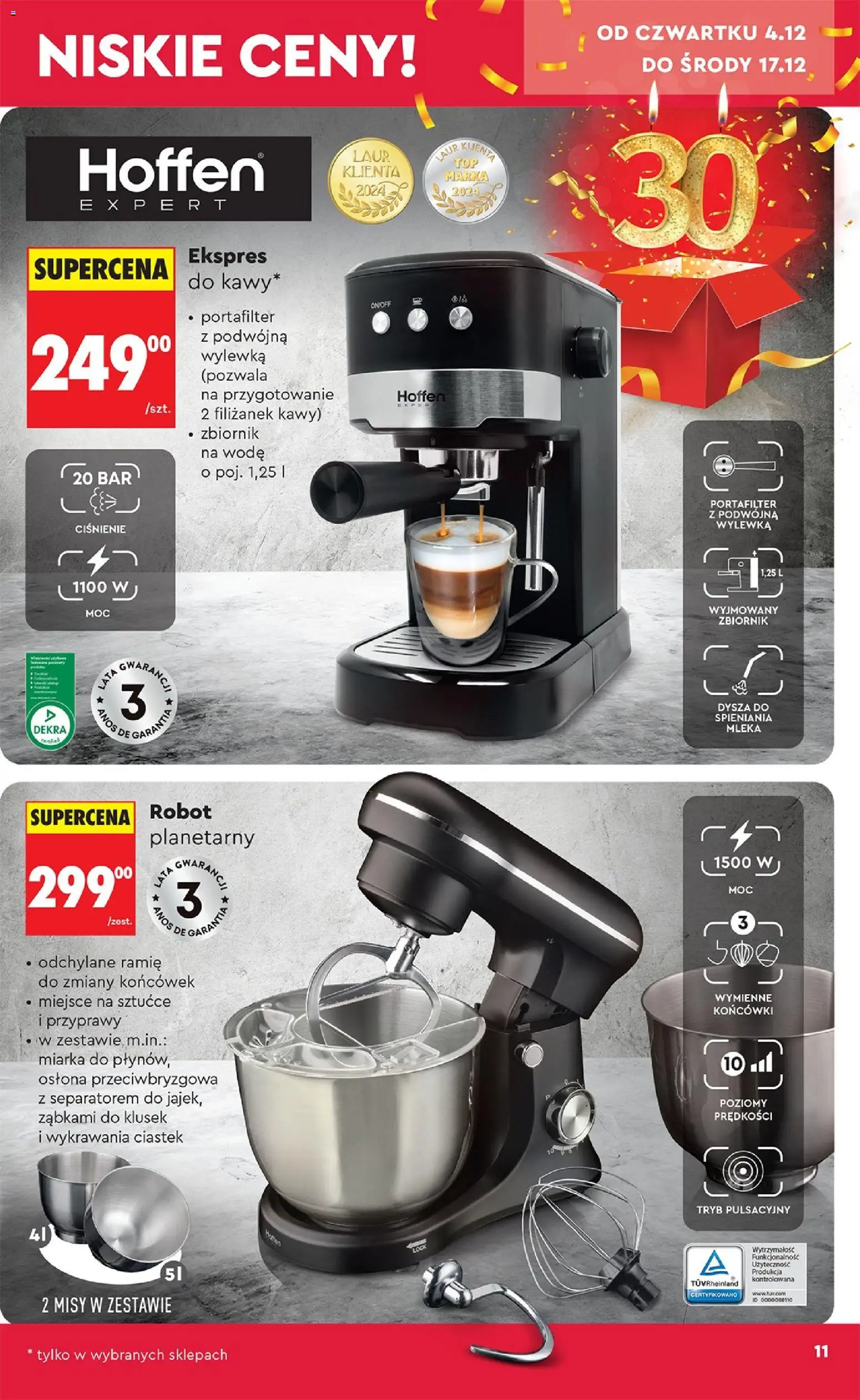 Biedronka gazetka - Hity i inspiracje od 29.11.2025 | Strona: 11 | Produkty: Mleka, Robot, Sztućce, Przyprawy