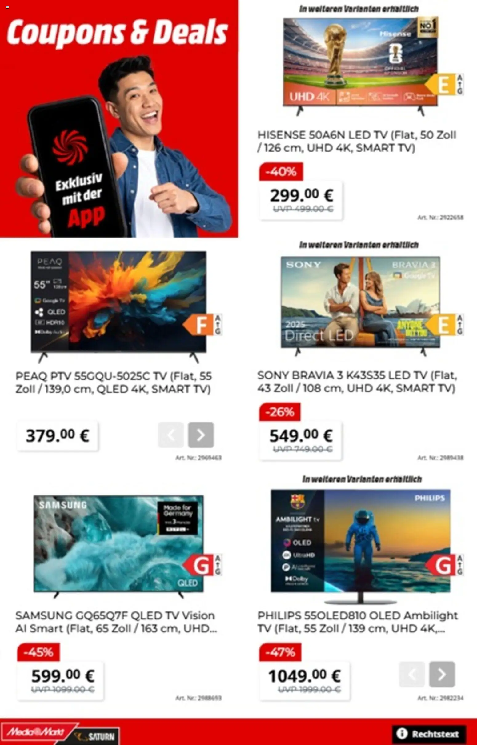 Media Markt Prospekt 	 – gültig ab 09.03.2026 | Seite: 10 | Produkte: Sony, Hisense, Samsung, TV