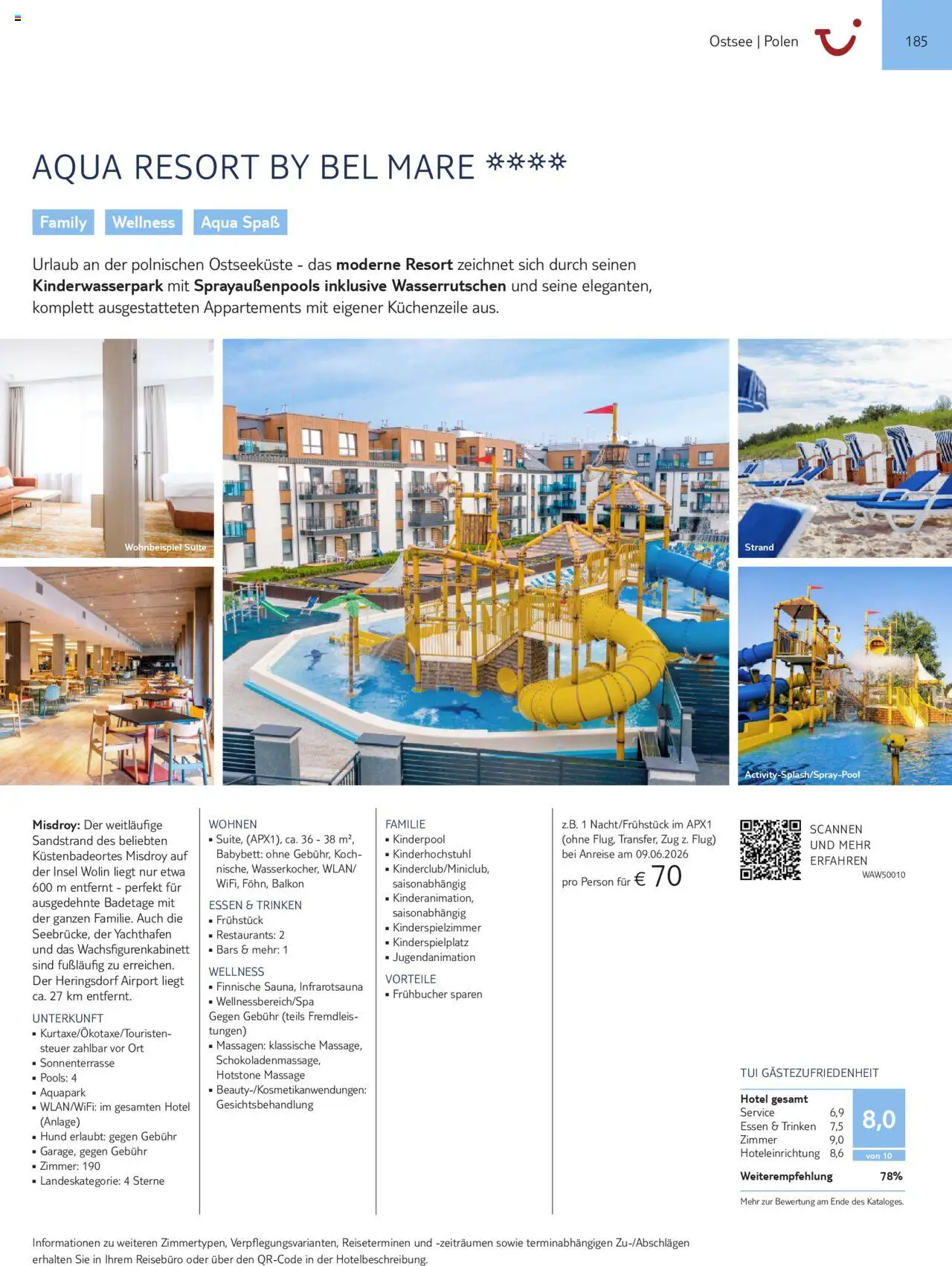 TUI Urlaub mit eigener Anreise 2025/26 – gültig ab 01.11.2025 | Seite: 185 | Produkte: Küchenzeile, Babybett
