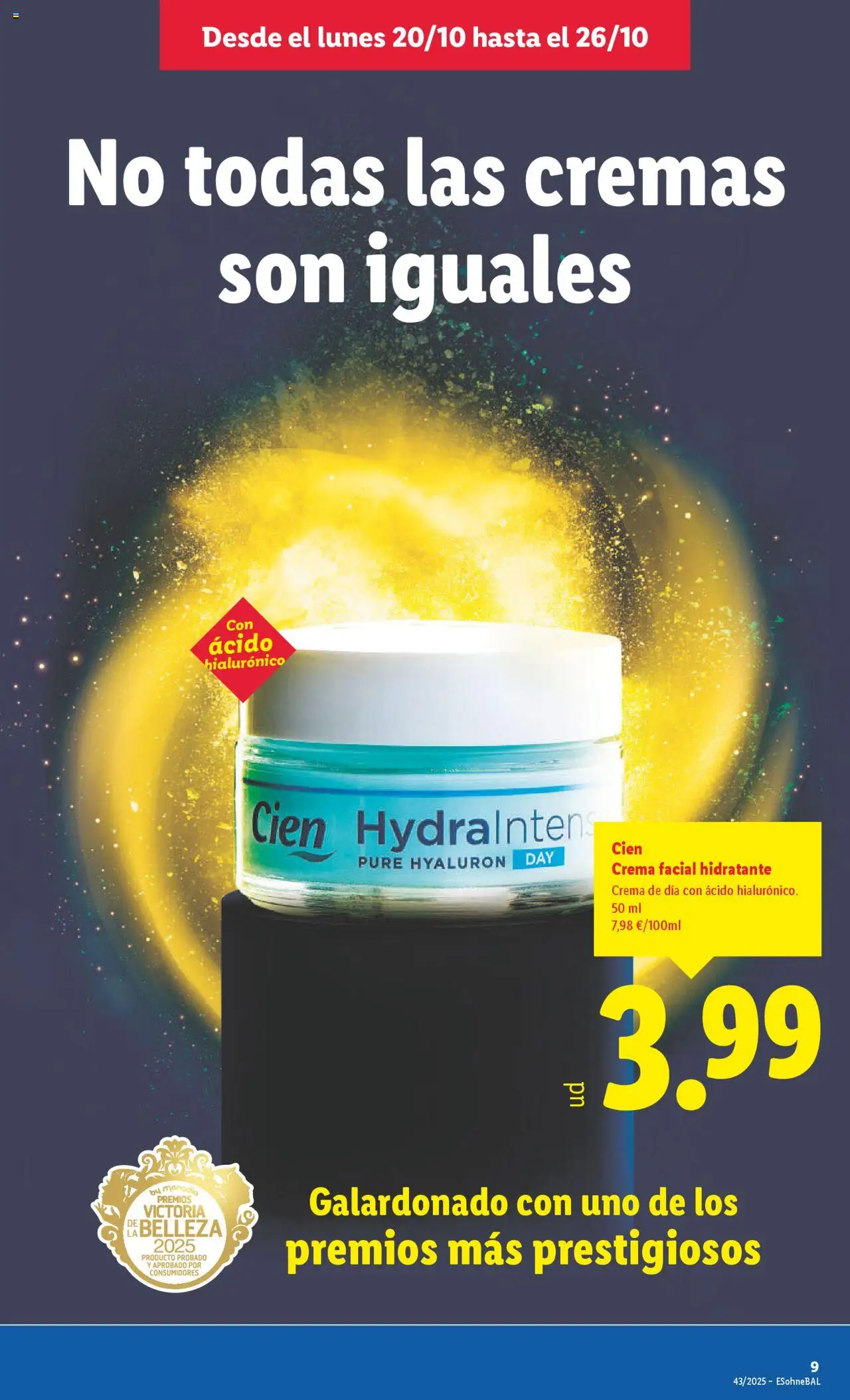 Lidl folleto │ válido desde el 20.10.2025 | Página: 21 | Productos: Crema facial, Crema, Crema de día