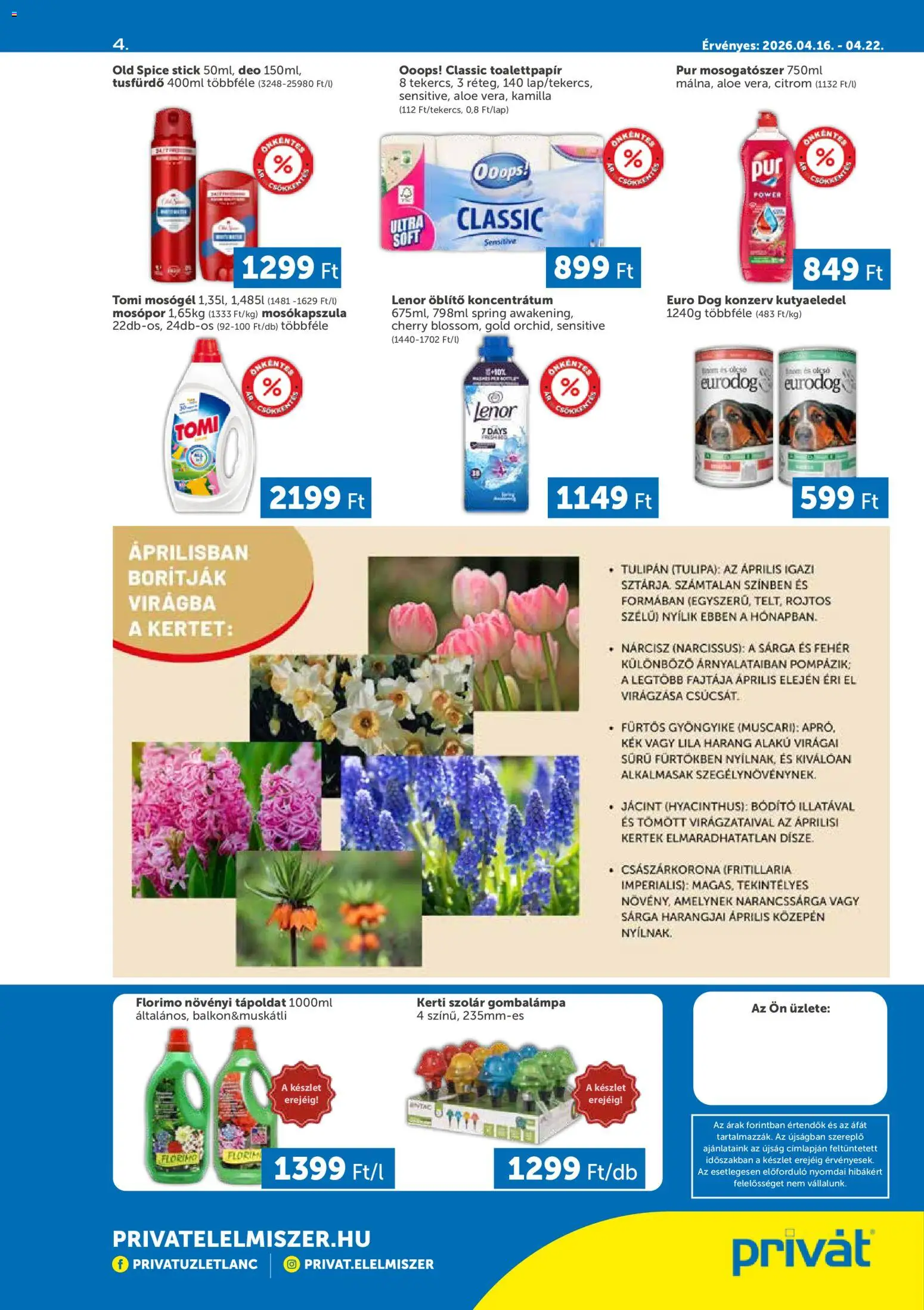 PRIVÁT akciós ujság - amely érvényes a következő dátumtól: 16.04.2026 | Oldal: 4