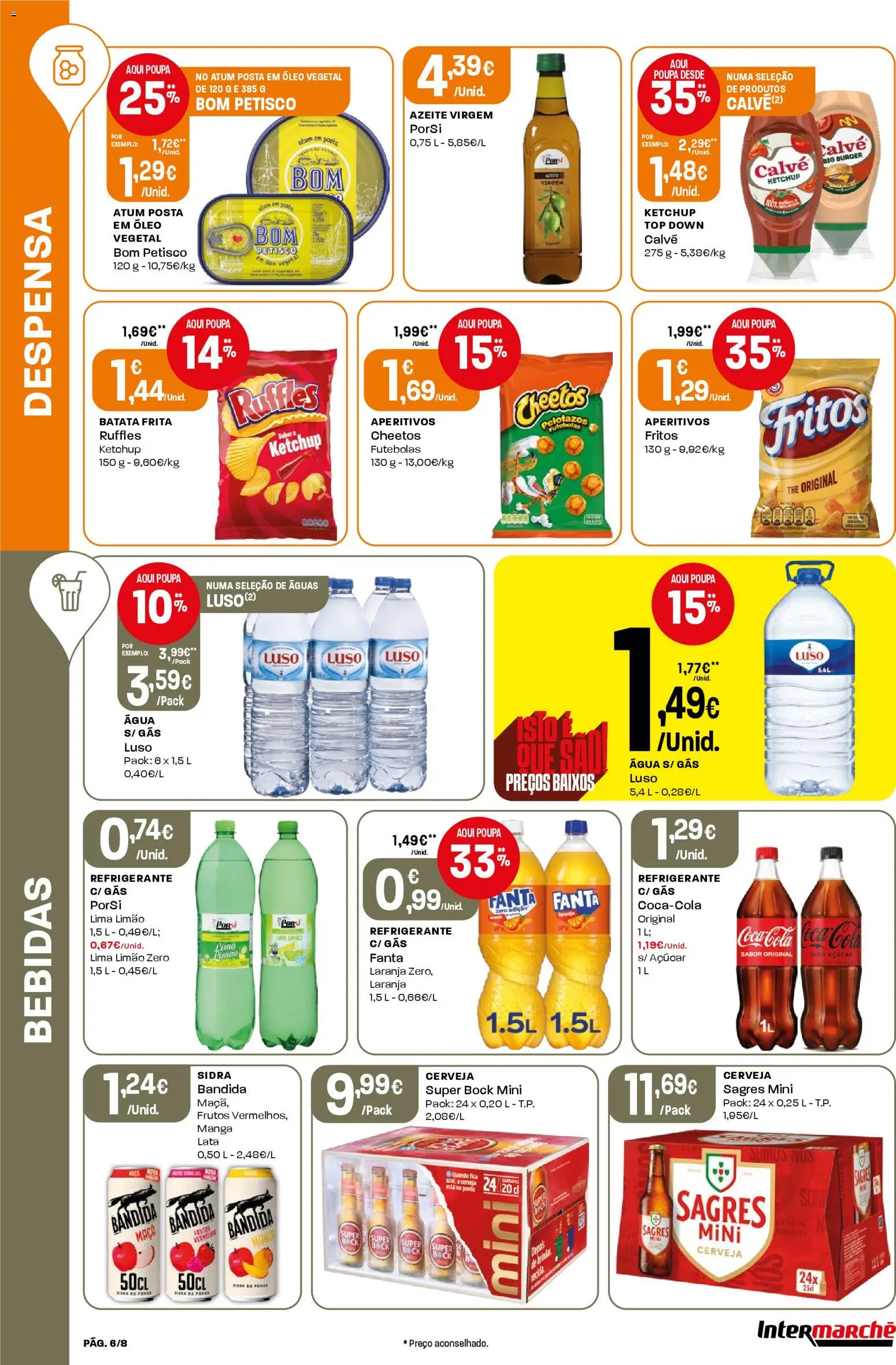 Intermarché Folheto Mini │ válido de 26.02.2026 | Página: 6 | Produtos: Azeite, Top, Super bock, Maça