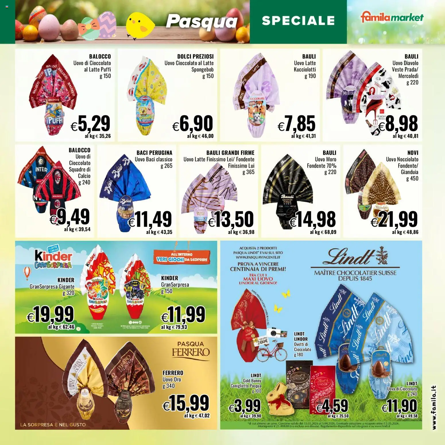 Volantino Famila del 26.03.2026 | Pagina: 3 | Prodotti: Cioccolato, Tè, Latte, Gioco