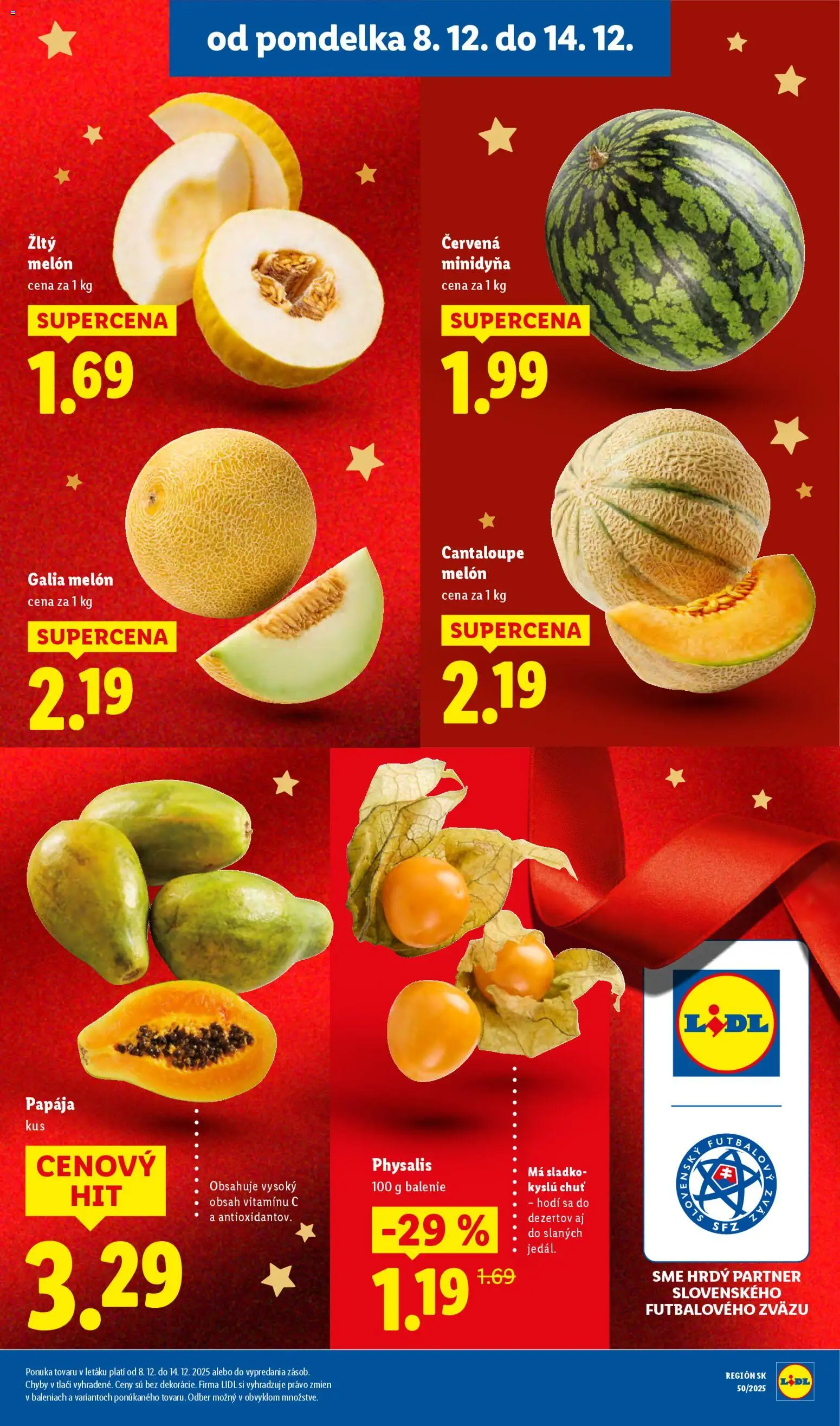 Nové Lidl akcie – leták je platný od 08.12.2025 | Strana: 13 | Produkty: Melón