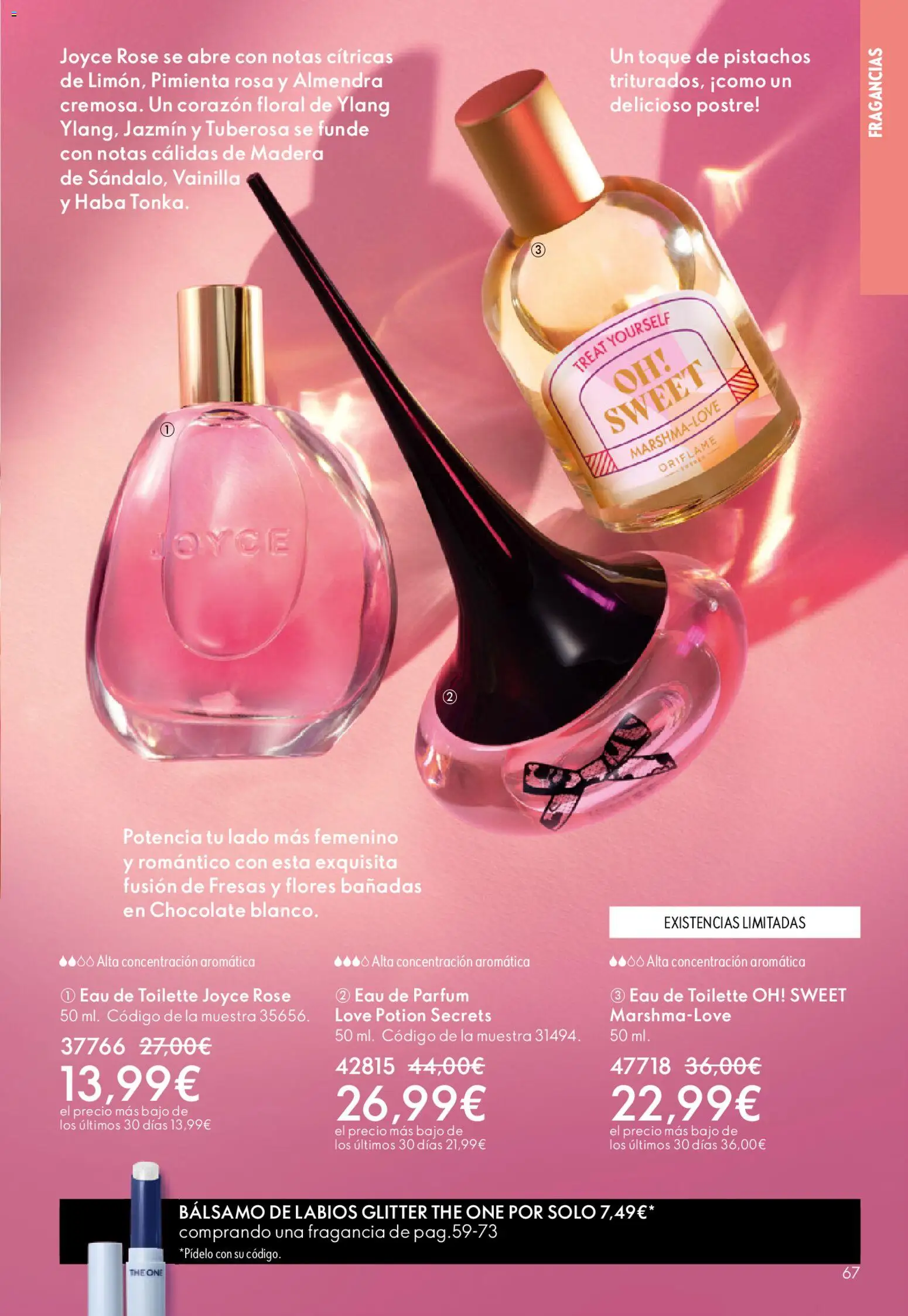Oriflame - Catálogo Campaña 6 │ válido desde el 22.04.2026 | Página: 67 | Productos: Eau de toilette, Chocolate, Fresas, Eau de parfum