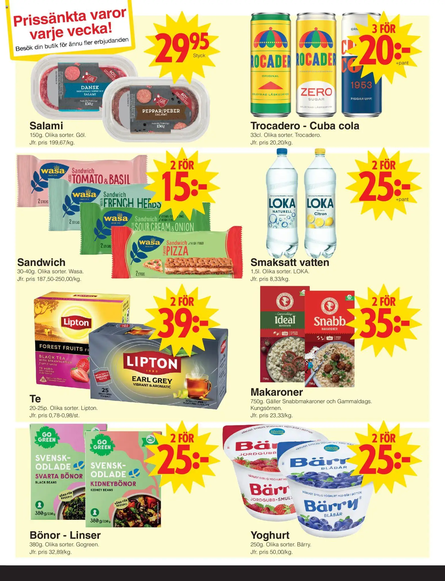 Matöppet reklamblad aktuell från 05.01.2026 | Sida: 3 | Produkter: Galler, Salami, Te, Citron