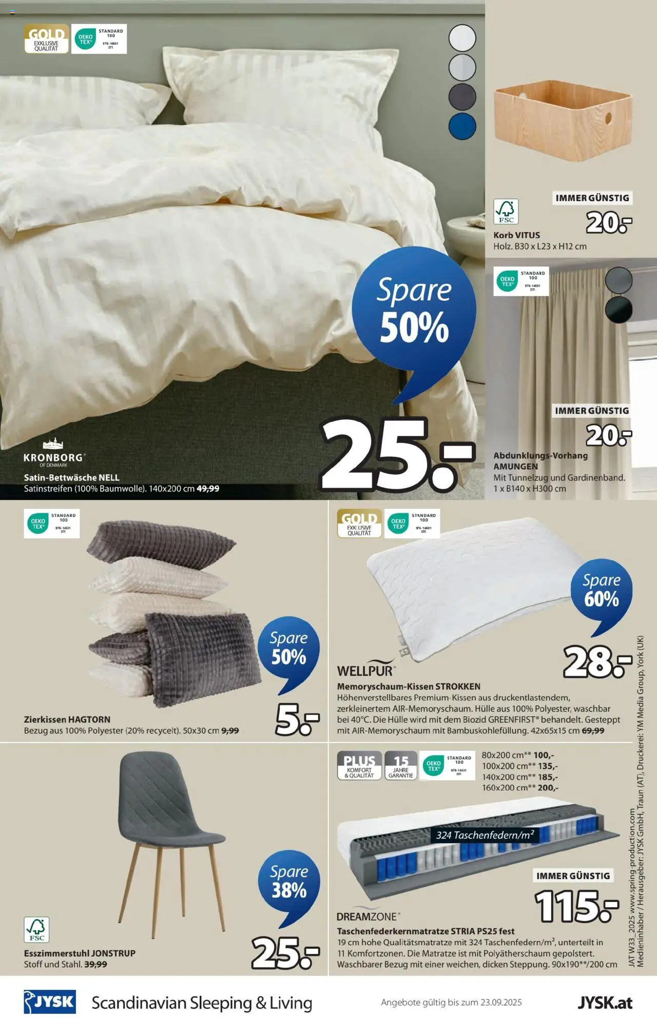 JYSK Angebote gültig ab 13.08.2025 | Seite: 16 | Produkte: Hülle, Matratze, Korb