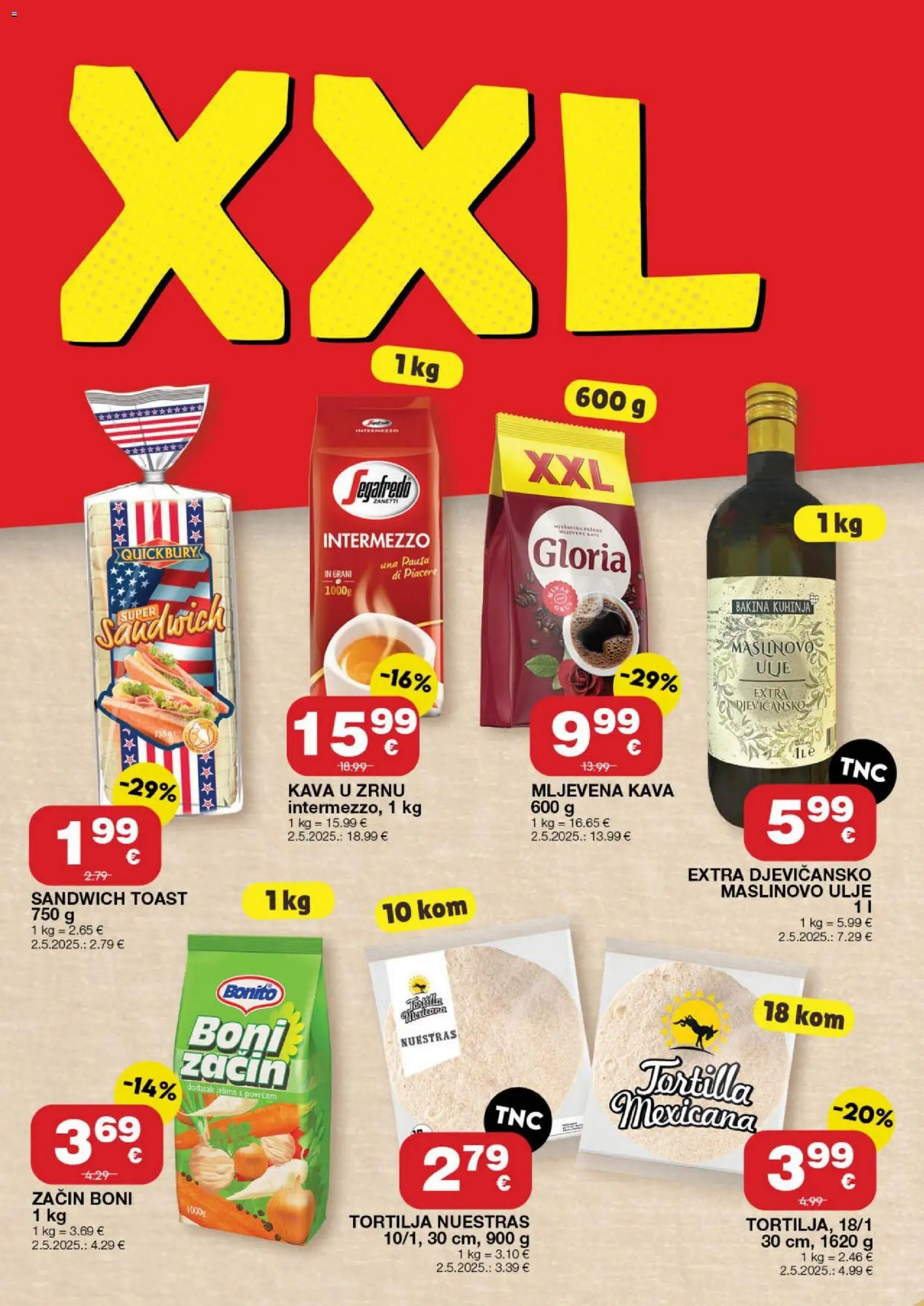 Stanić Diskont katalog | vrijedi od 19.02.2026 | Stranica: 6 | Proizvodi: Kava u zrnu, Ulje, Kava, Toast