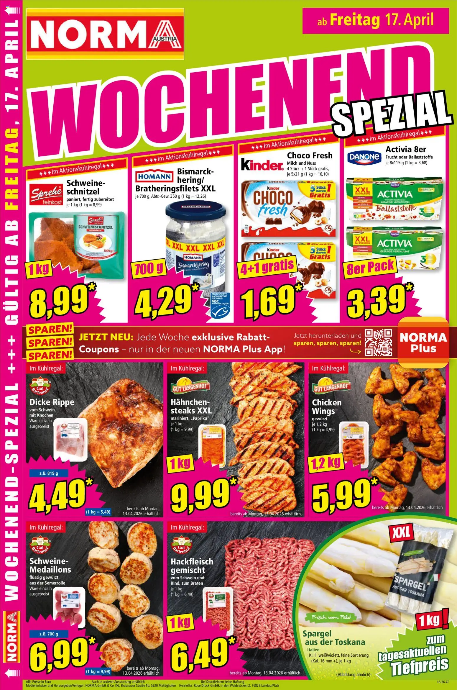 Norma Flugblatt gültig ab 13.04.2026 | Seite: 18 | Produkte: Milch