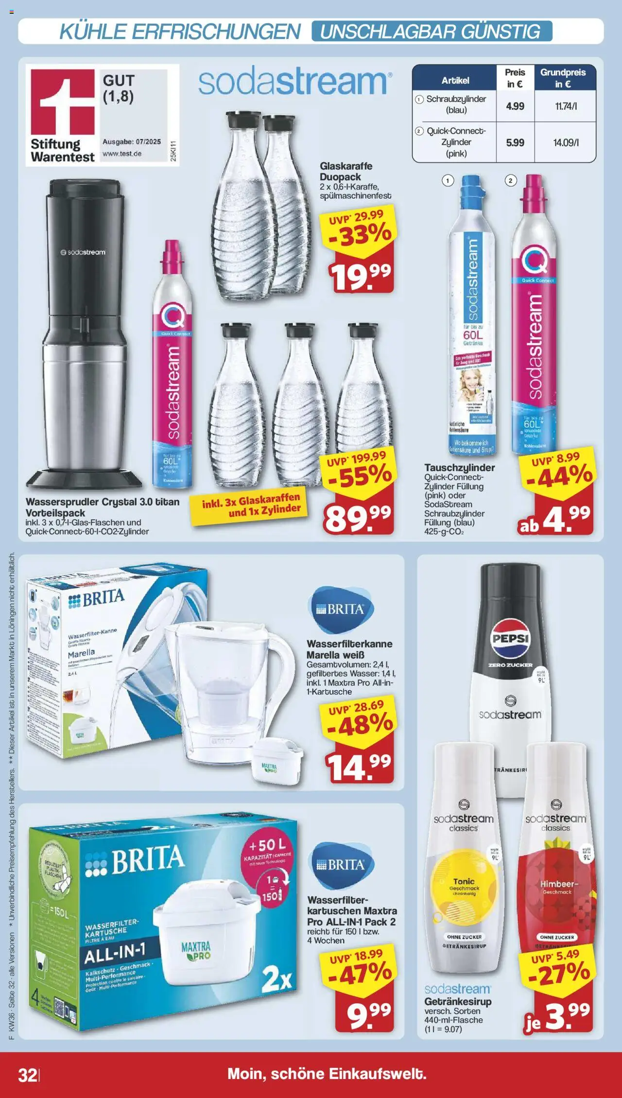 Famila Nordwest Markt - Angebote - gültig ab dem 01.09.2025 | Seite: 37 | Produkte: Wasser, Zucker, Pepsi, Sodastream