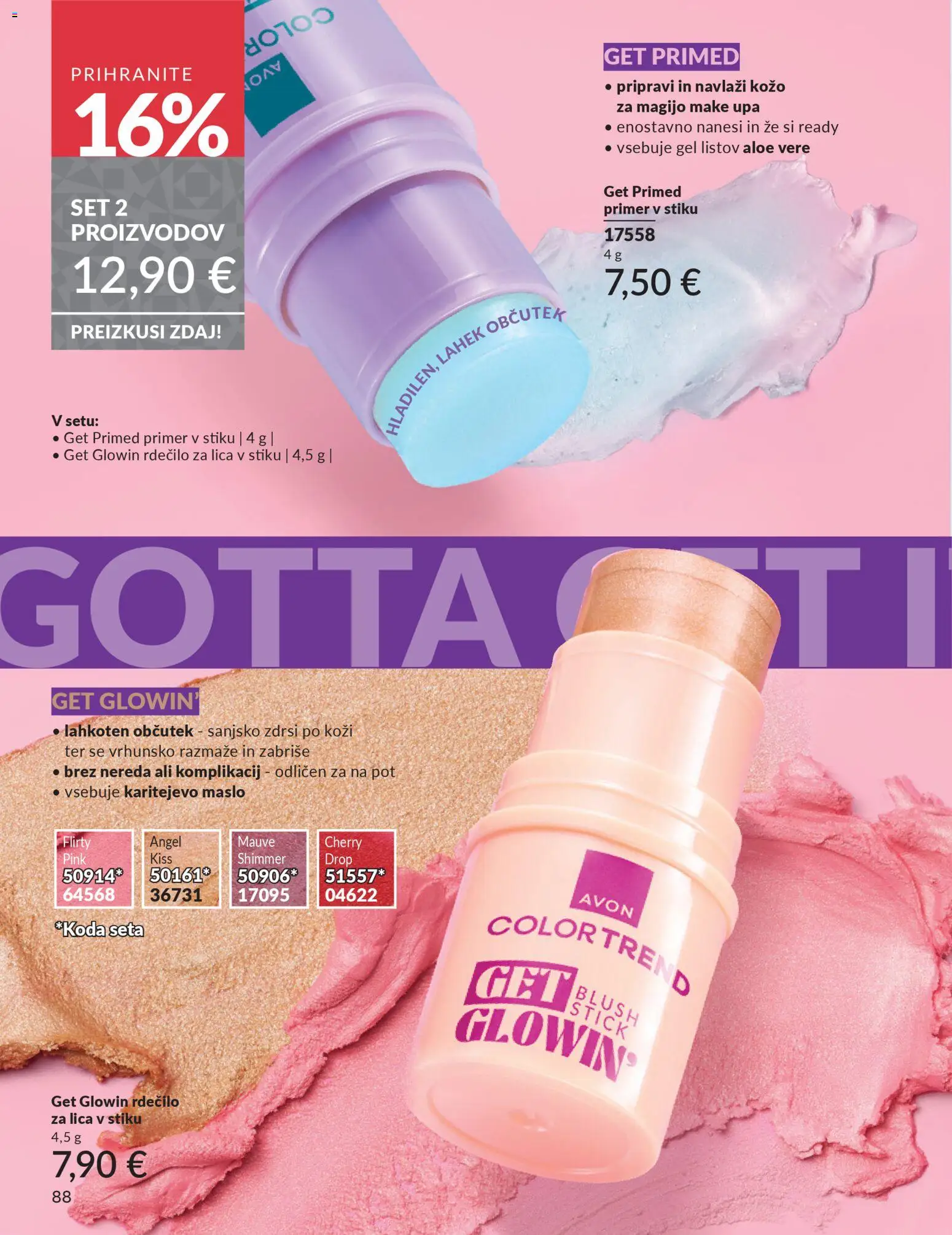Novi Avon katalog ponudbe – veljaven od 01.10.2025 | Stran: 88 | Izdelki: Rdečilo za lica, Maslo