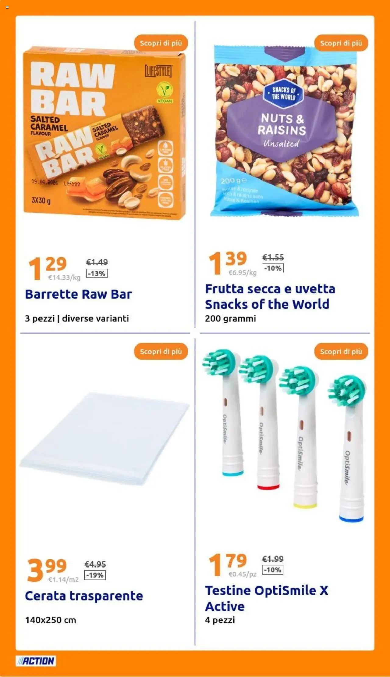 Volantino Action del 13.08.2025 | Pagina: 26 | Prodotti: Frutta, The
