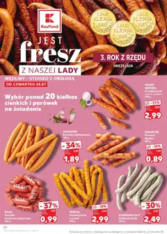 Kaufland gazetka od 24.07.2025 | Strona: 20 | Produkty: Frankfurterki, Parówki, Kiełbaski, Wędliny