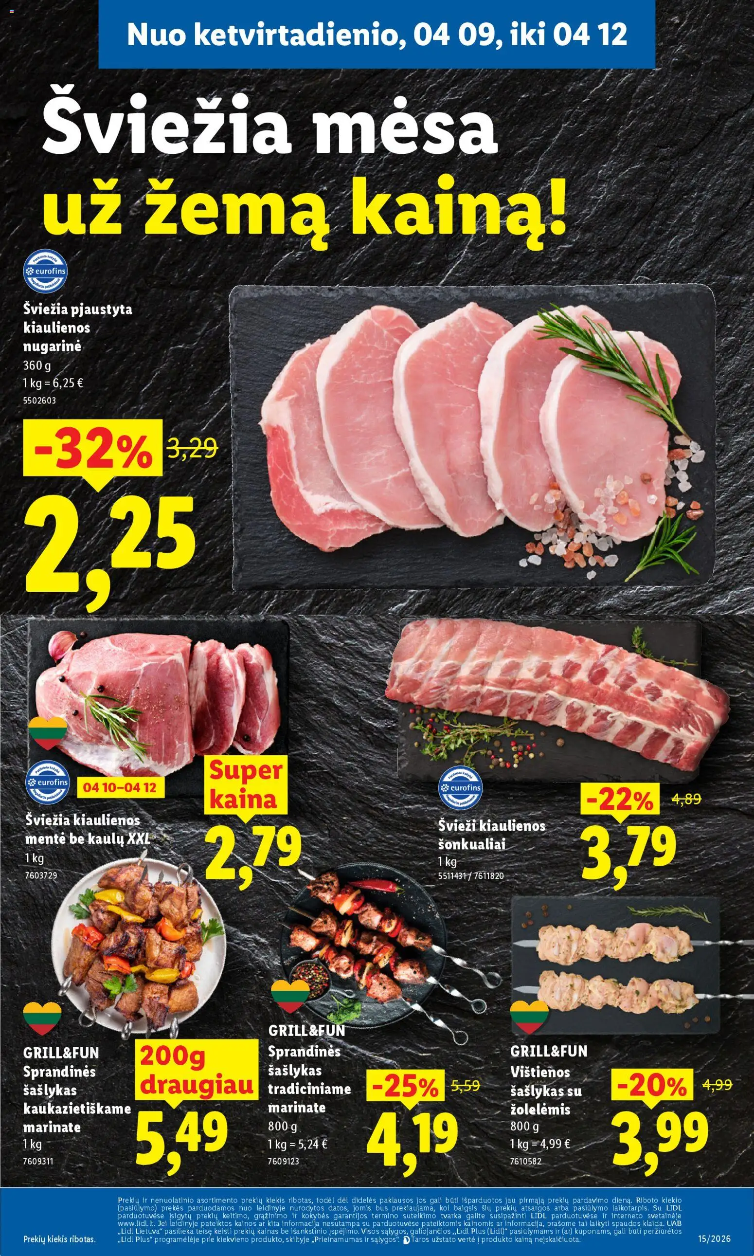 LIDL akcijos nuo 06.04.2026 | Puslapis: 39 | Prekių: Vištienos, Kiaulienos