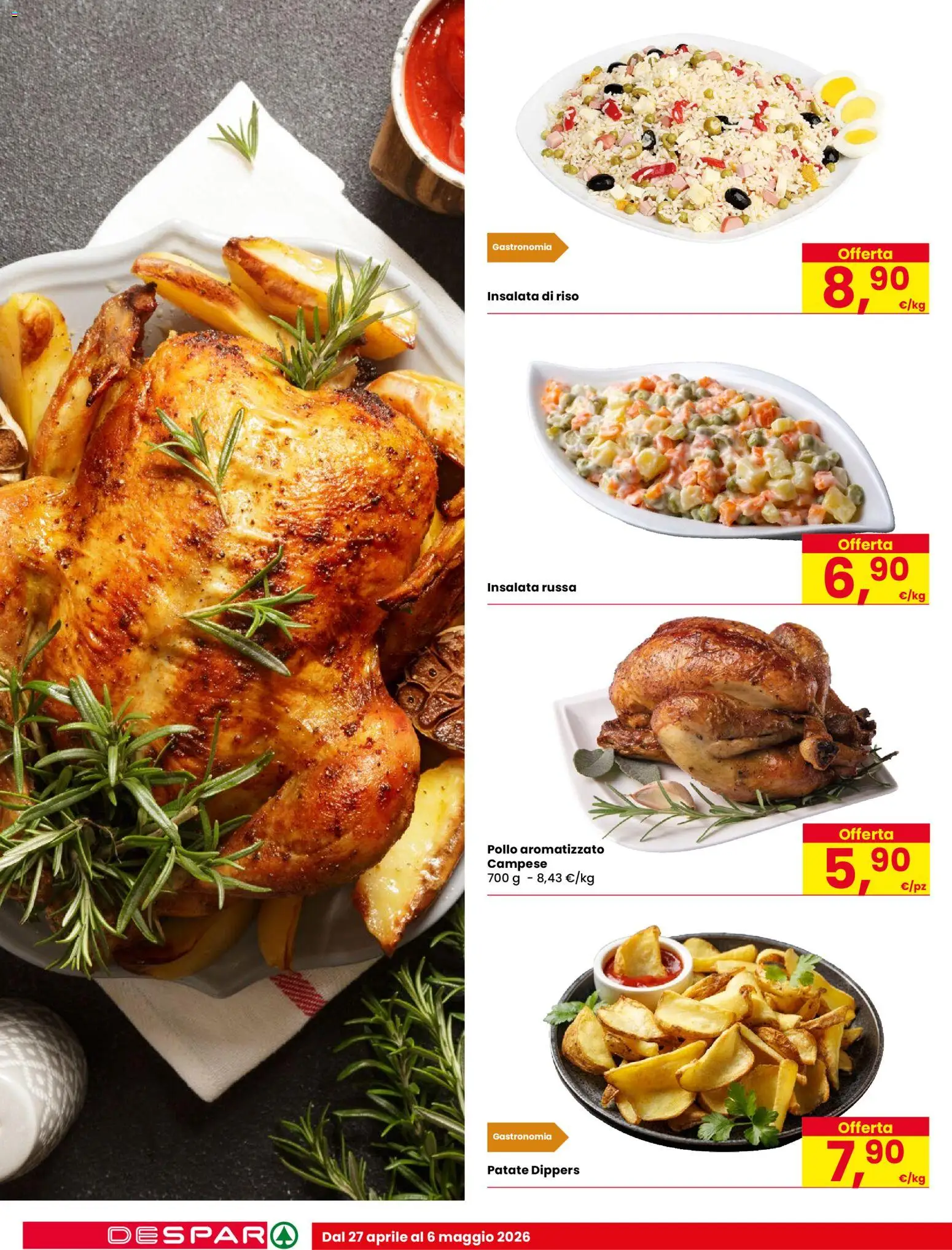 Volantino Despar del 27.04.2026 | Pagina: 6 | Prodotti: Riso, Insalata, Patate, Insalata russa