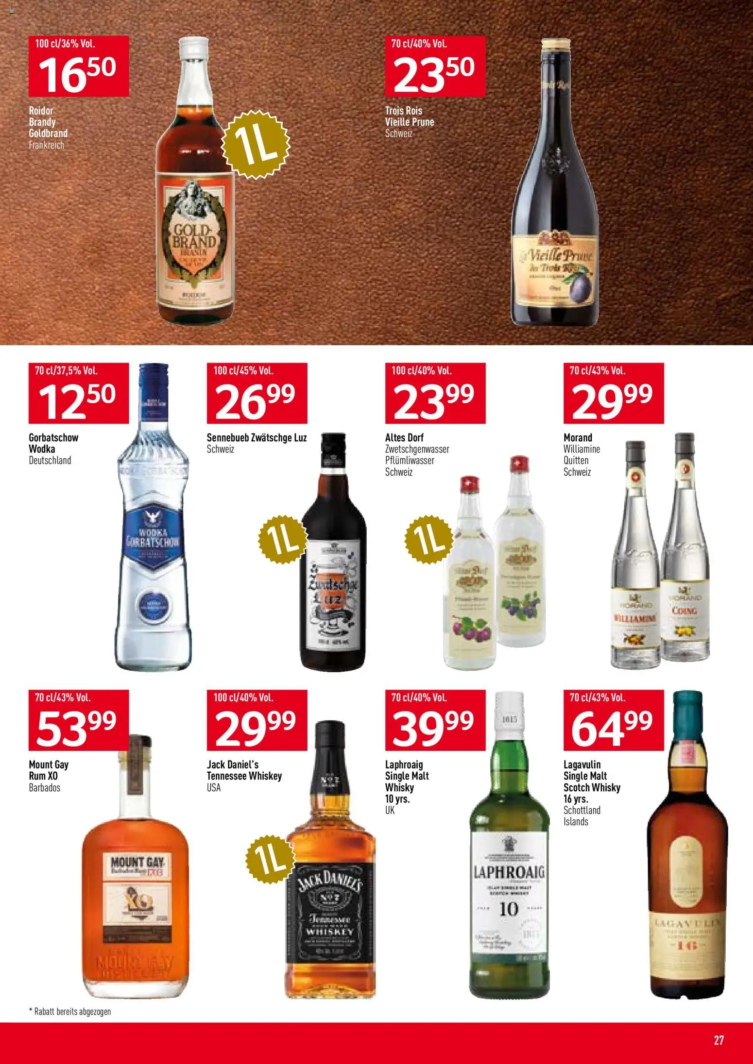 Prodega Aktionen – gültig ab 17.11.2025 | Seite: 27 | Produkte: Wodka, Whiskey