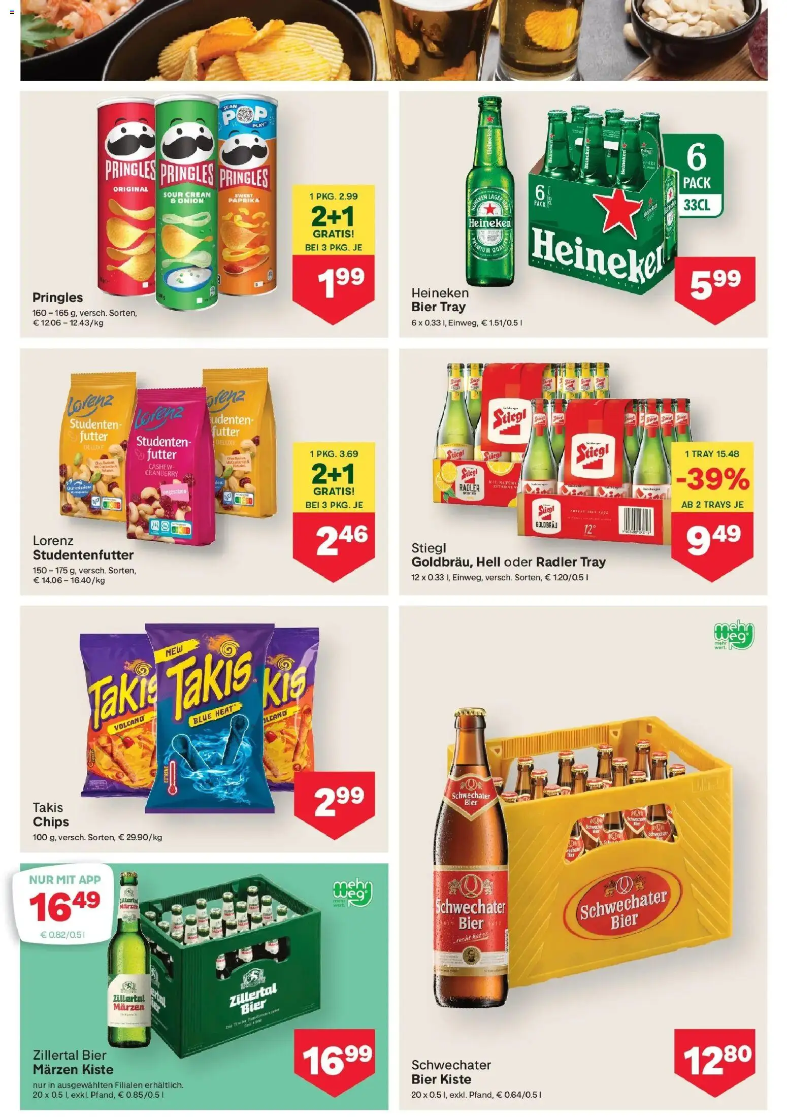 MPREIS Saalbach gültig ab 22.01.2026 | Seite: 9 | Produkte: Chips, Bier