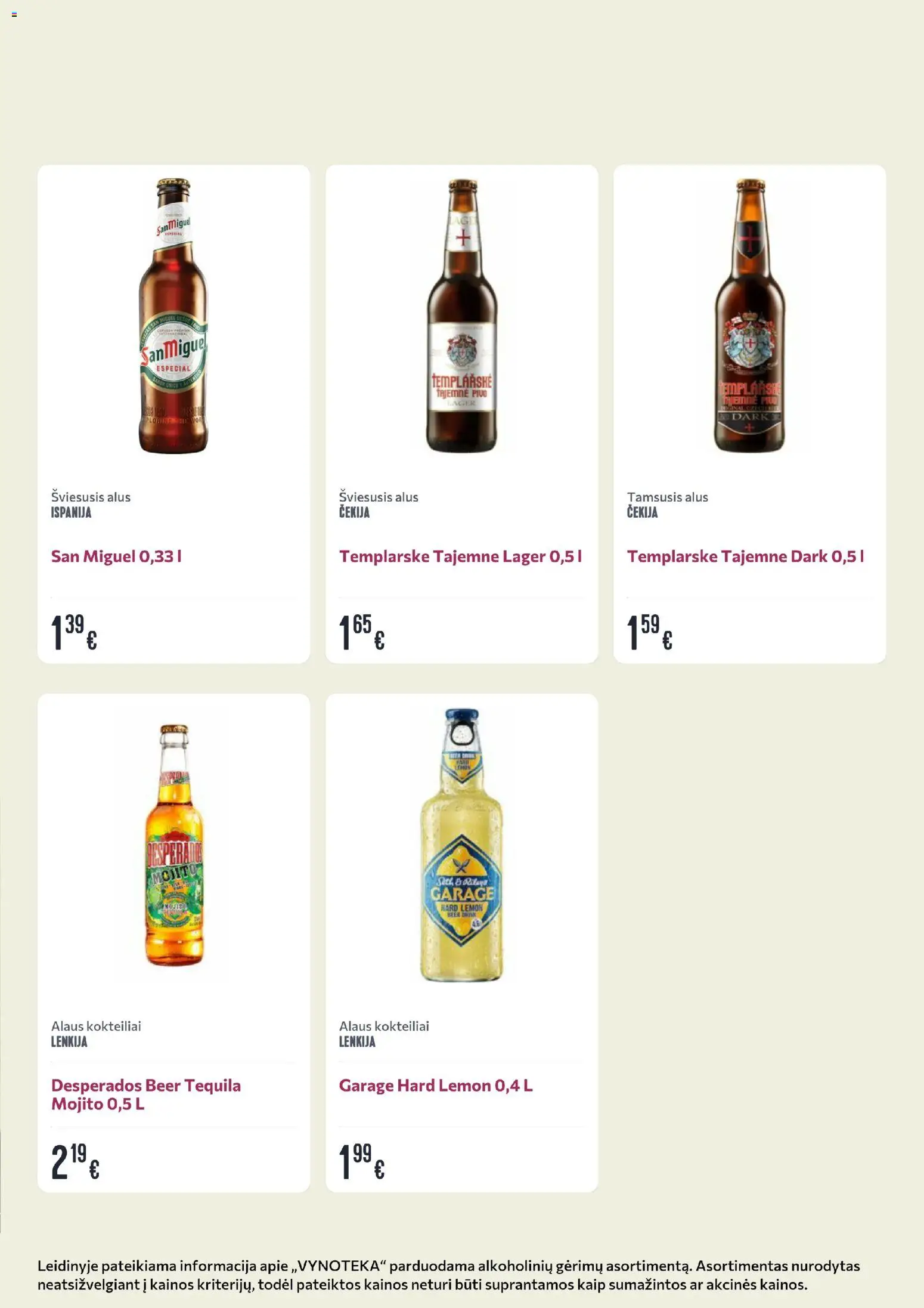 VYNOTEKA akcijos nuo 20.04.2026 | Puslapis: 23 | Prekių: Alus
