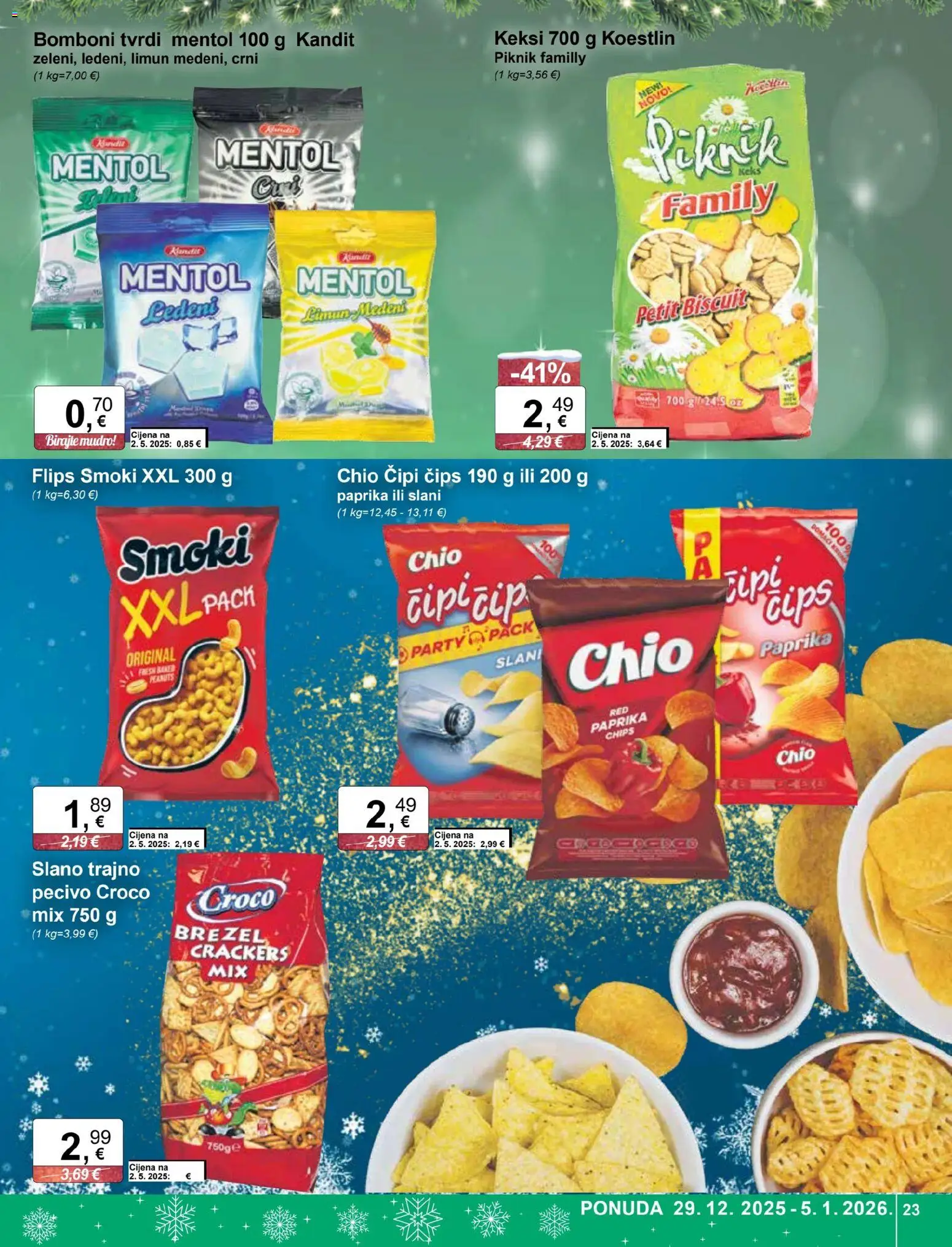 KTC katalog | vrijedi od 29.12.2025 | Stranica: 23 | Proizvodi: Bomboni, Paprika, Čips, Limun