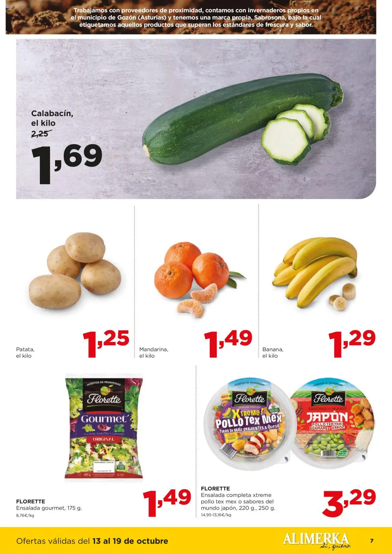 Alimerka folleto Asturias │ válido desde el 13.10.2025 | Página: 7 | Productos: Queso, Arroz, Ensalada