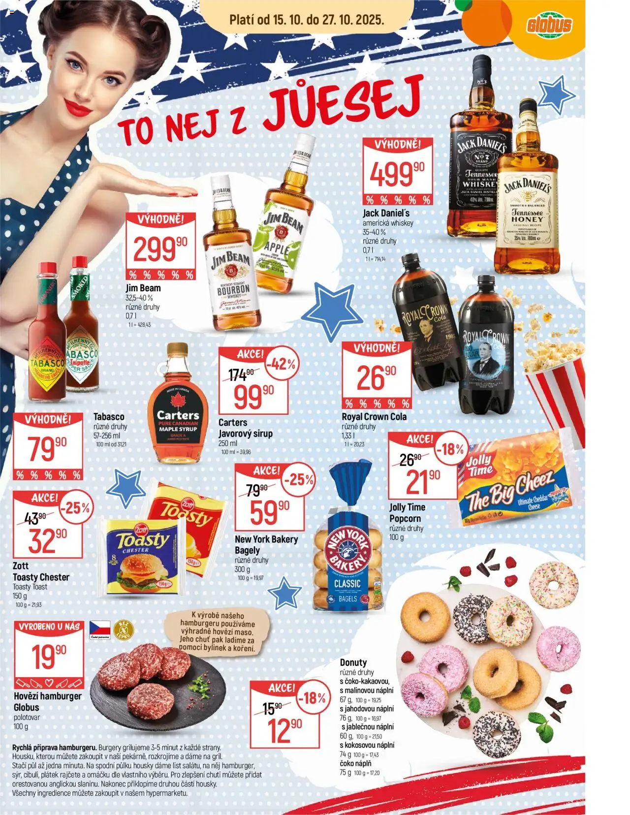 Globus leták - Opava od 15.10.2025 | Strana: 17 | Produkty: Bagels, Jack Daniel’s, Cheddar, Cola