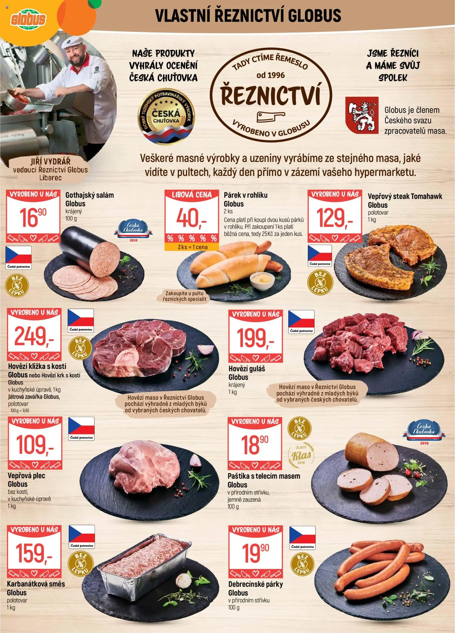 Globus leták - Liberec od 22.04.2026 | Strana: 7 | Produkty: Salám, Hovězí maso, Maso, Vepřová plec