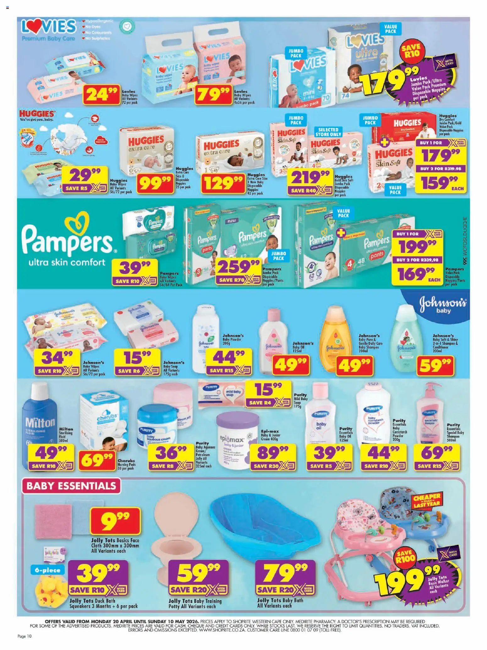 New Shoprite catalogue – valid from 20.04.2026 | Page: 10 | Products: Oil, Shampoo, Conditioner, Soap